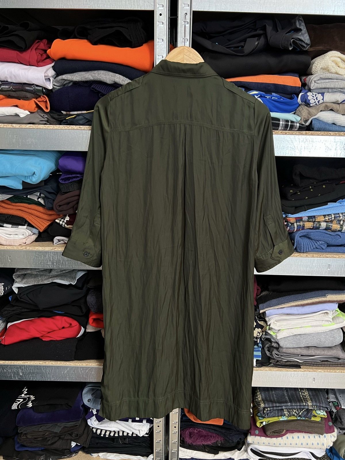 Vintage × Zadig & Voltaire Zadig & Voltaire Button Dress Roa Satin Khaki Blouse Size S Size S / US 4 / IT 40 - 5 Thumbnail