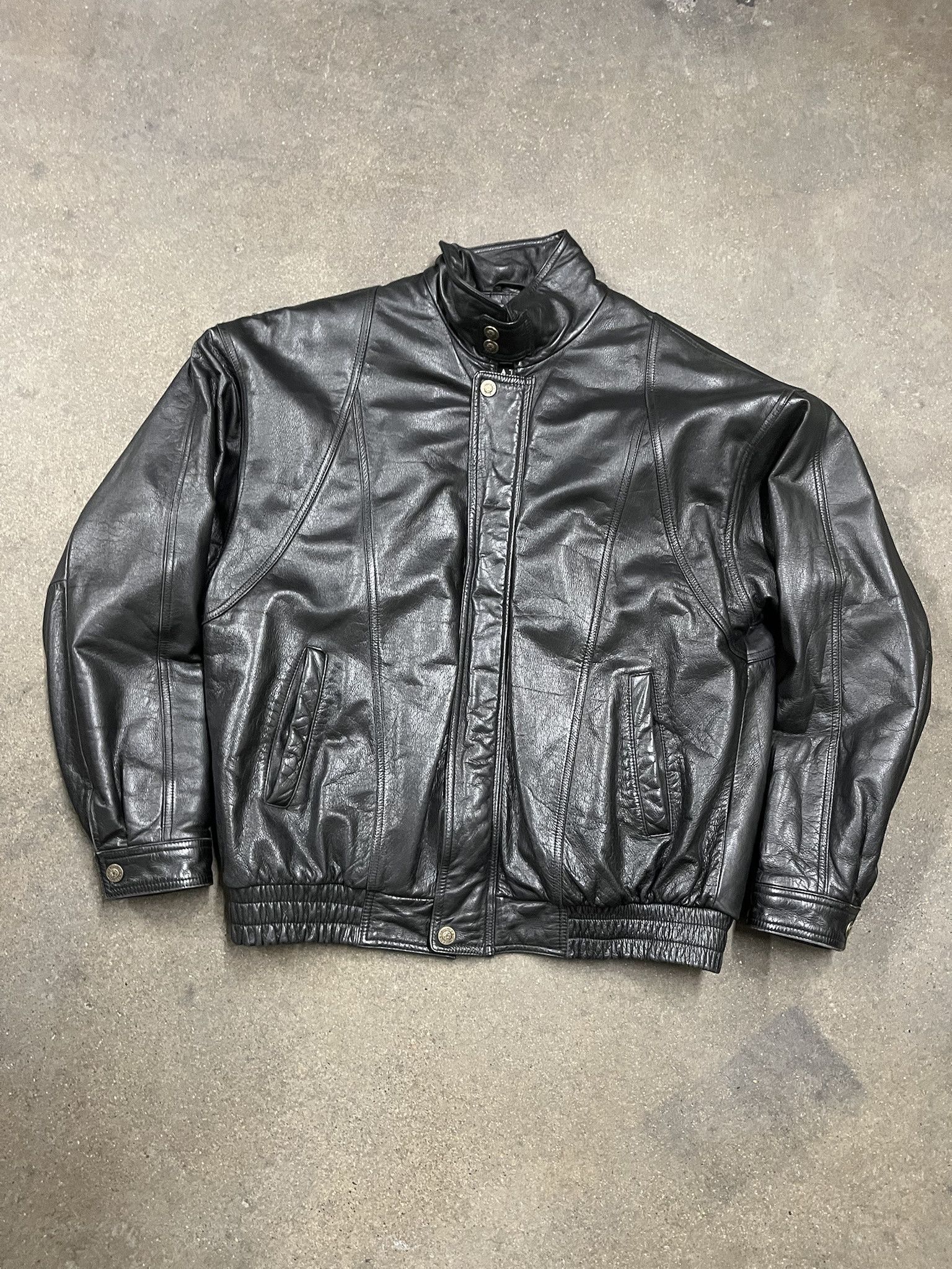 Leather × Vintage Vintage 2000s Leather Limited Black Leather Removable Quilt Lined Jacket Size L Tall Size US L / EU 52-54 / 3 - 1 Thumbnail