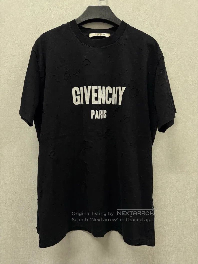 Givenchy Givenchy Black Ripped Short Sleeve Size US XS / EU 42 / 0 - 1 Thumbnail