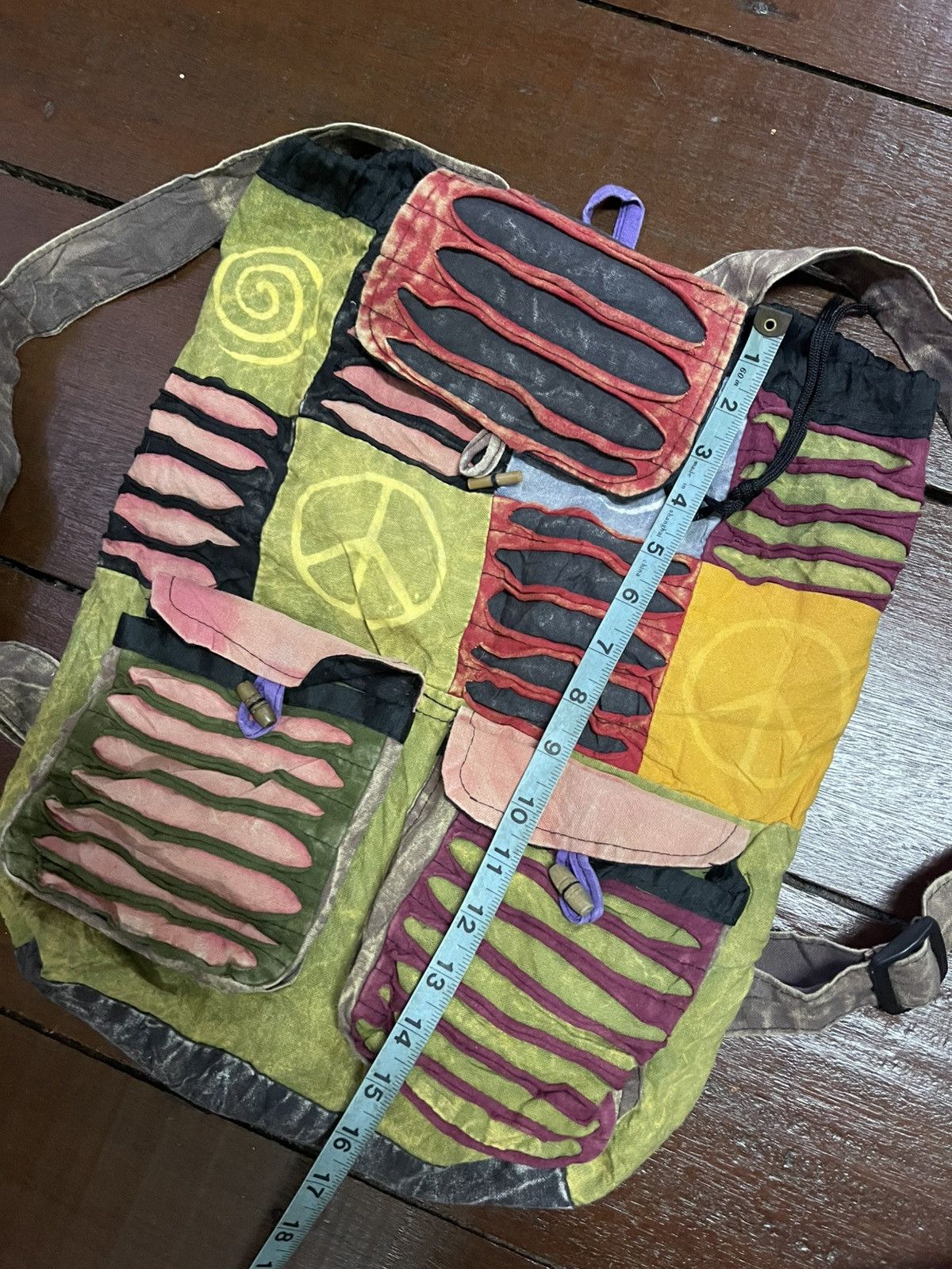 Japanese Brand Custom Dyed Multicolor Fanny Rucksack Bagpack Size ONE SIZE - 14 Thumbnail