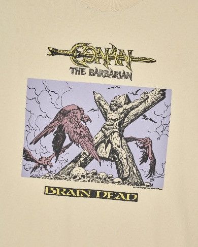 Brain Dead 1982 CONAN THE BARBARiAN TEE A WiTCH SHALL BE BORN MARVEL Size US XL / EU 56 / 4 - 10 Thumbnail