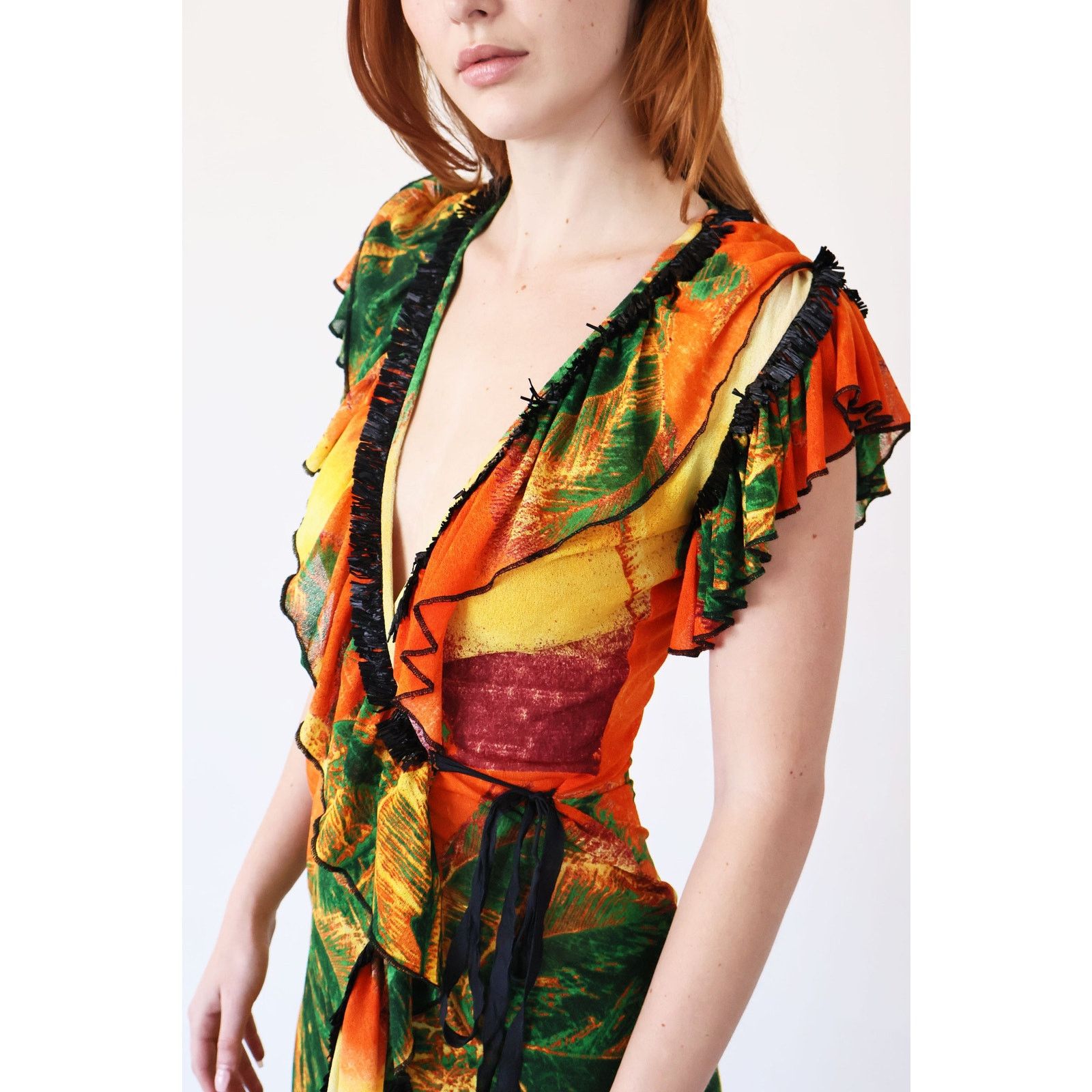 Jean Paul Gaultier Vintage Jean Paul Gaultier 1990s Psychedelic Palm Tree Dress Size S / US 4 / IT 40 - 3 Thumbnail