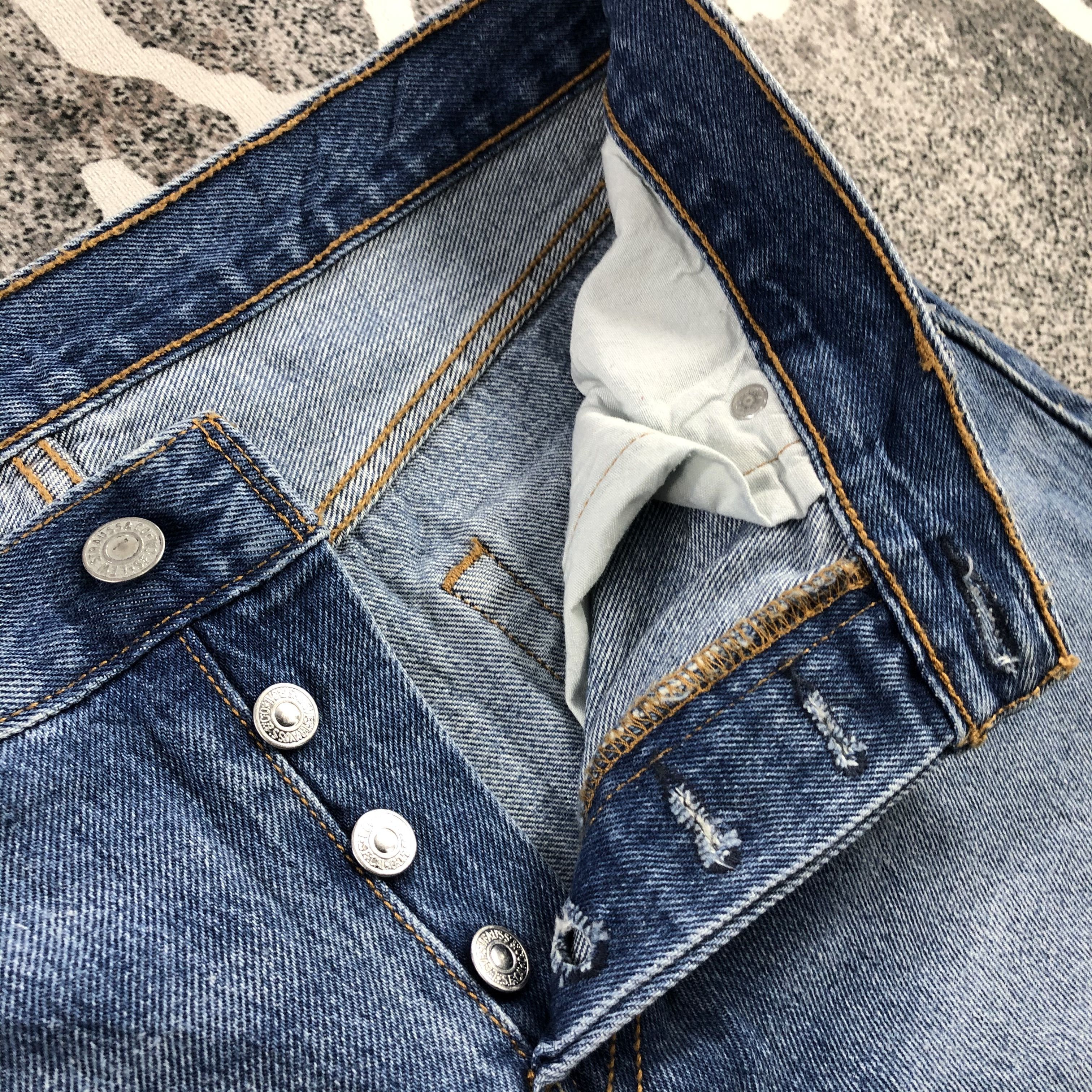 Levi's Levis 501 Jeans Distressed Denim KJ1012 Size US 28 / EU 44 - 9 Thumbnail