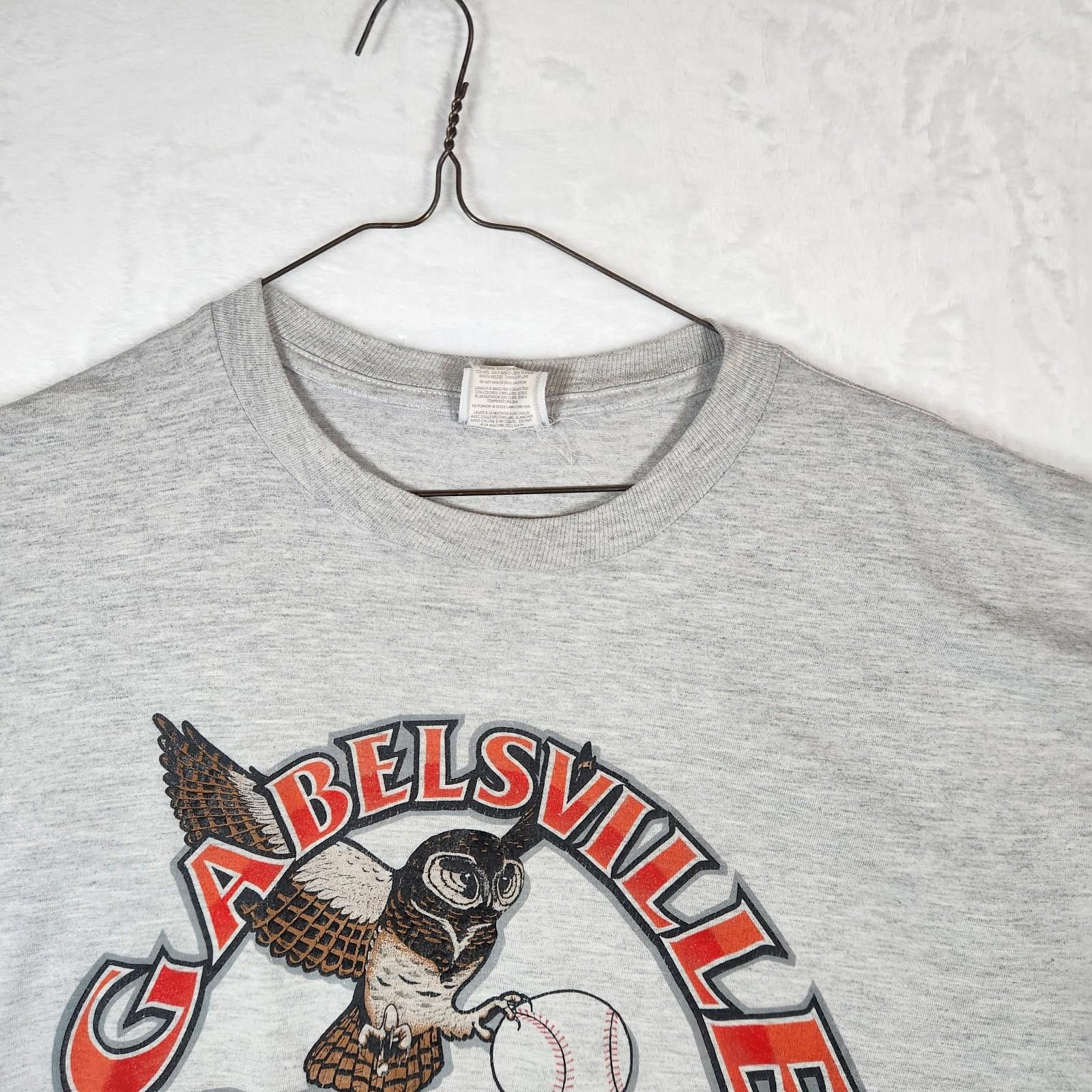 Jerzees Vintage Gabelsville Owls Baseball Gray Tshirt Size XL Size US XL / EU 56 / 4 - 3 Thumbnail