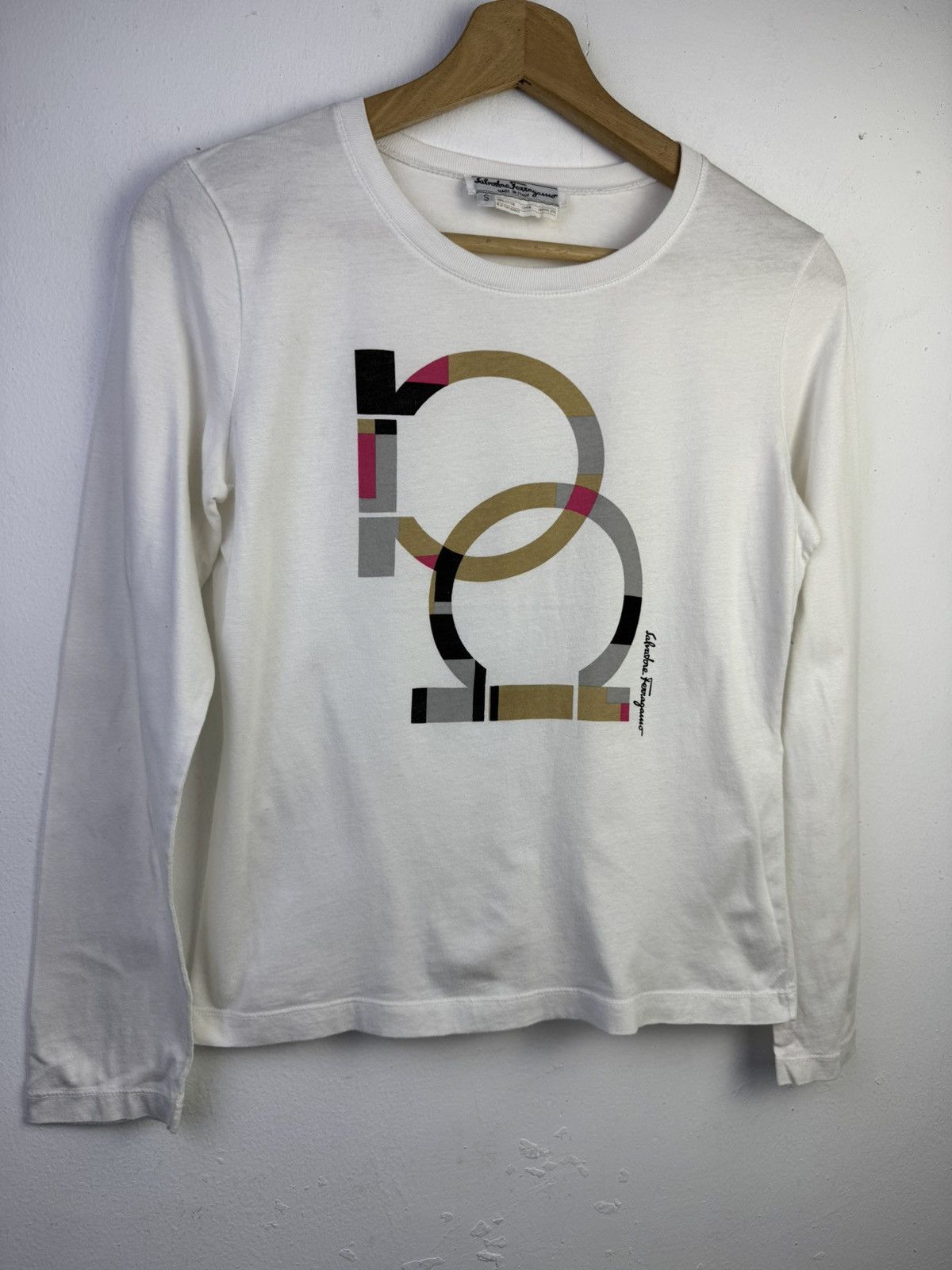 Salvatore Ferragamo Vintage Salvatore Ferragamo long-sleeved t-shirt Size S / US 4 / IT 40 - 2 Thumbnail