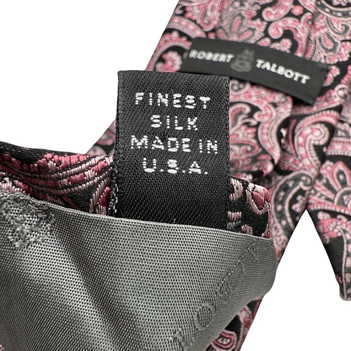 Robert Talbott Robert Talbott Silk Tie, Black & Pink, Made in USA, Like New Size ONE SIZE - 5 Thumbnail