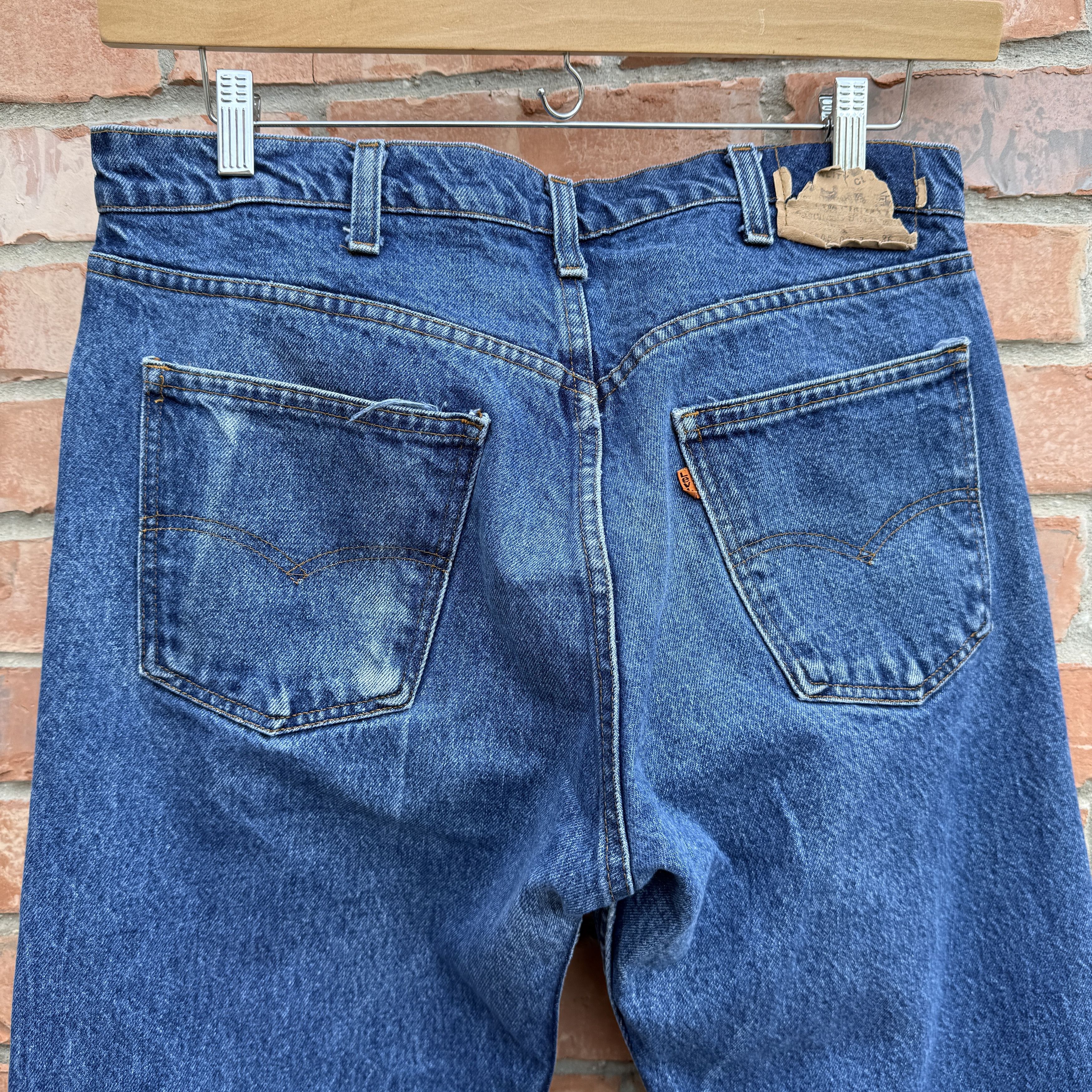 Levi's Vintage 70s Levis 505 Blue Zipper fly Denim Made USA Size US 34 / EU 50 - 4 Thumbnail