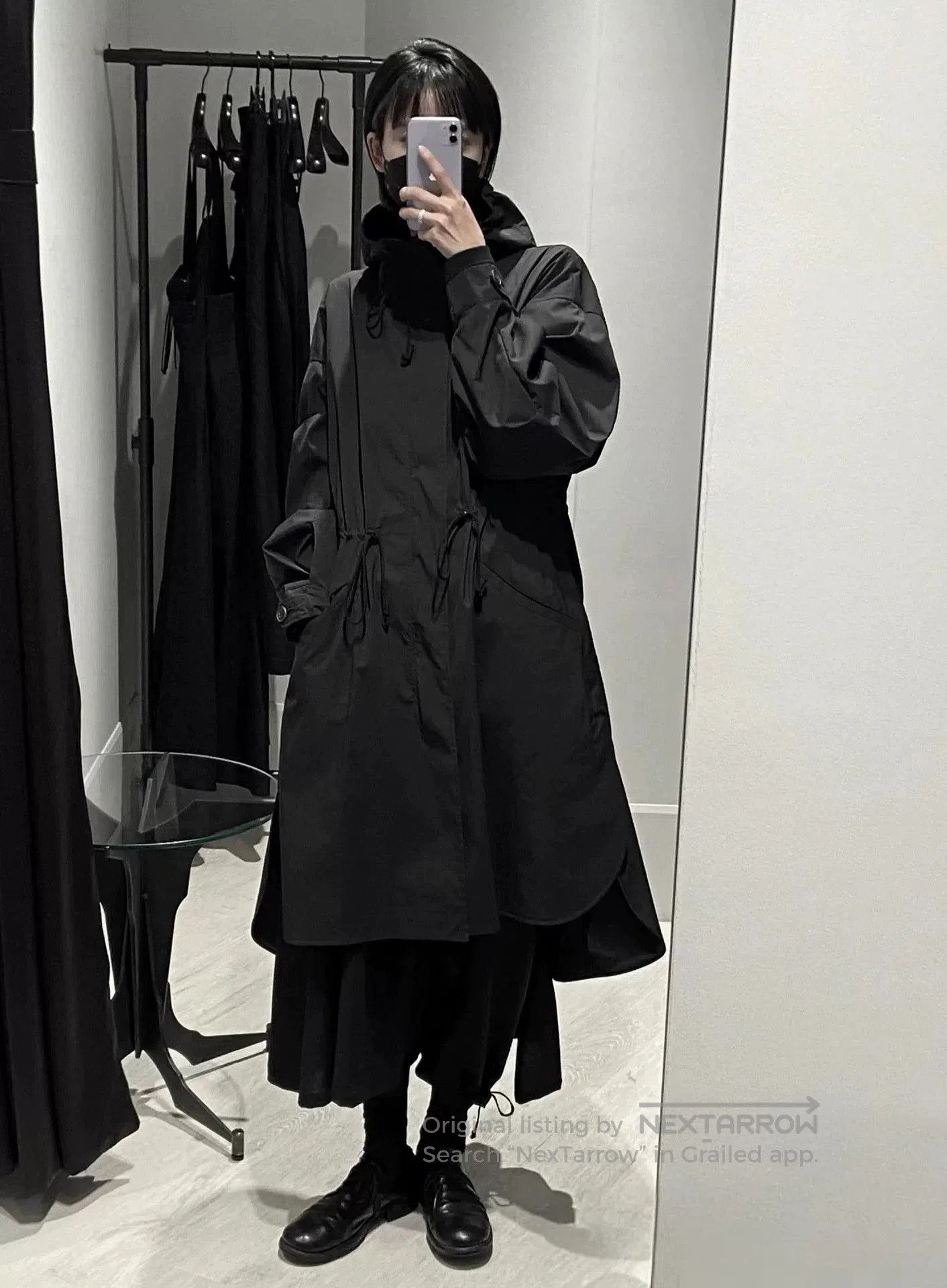 Yohji Yamamoto Yohji Yamamoto Black Hooded Long Coat. Size US M / EU 48-50 / 2 - 3 Thumbnail