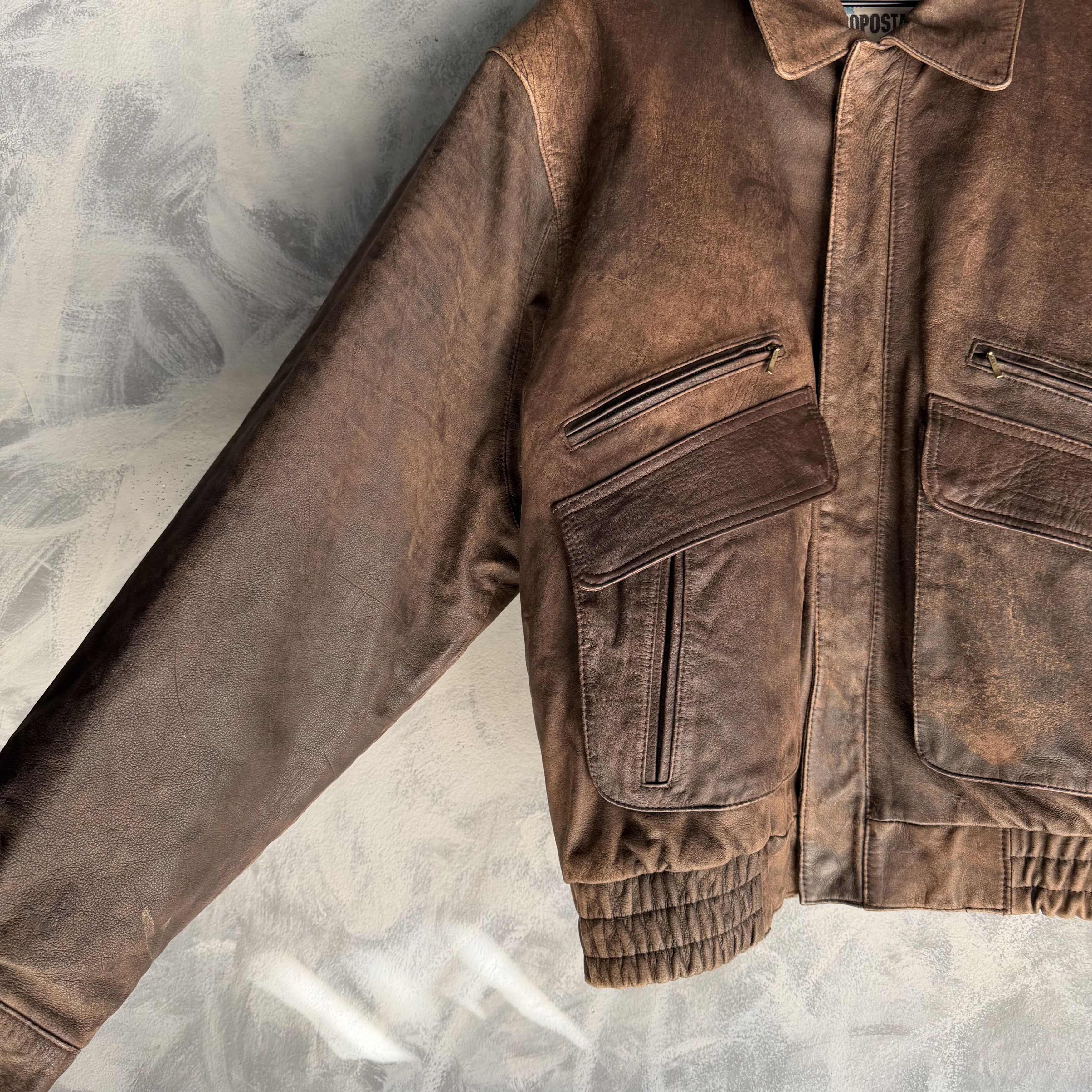 Aeropostale Vintage Aeropostale A-2 Leather Flight Jacket Mens Sz 44 Size US XL / EU 56 / 4 - 3 Thumbnail