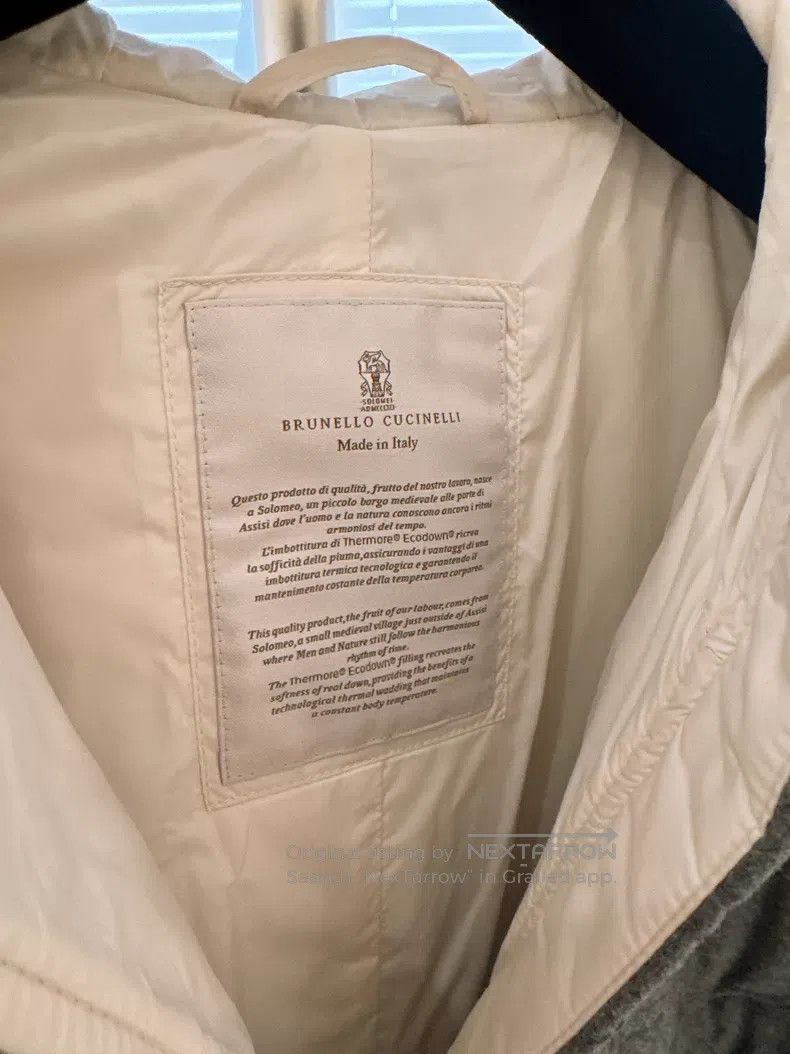 Brunello Cucinelli Brunello Cucinelli Gray Quilted Turtle Back Cotton Jacket Size XS / US 0-2 / IT 36-38 - 4 Thumbnail
