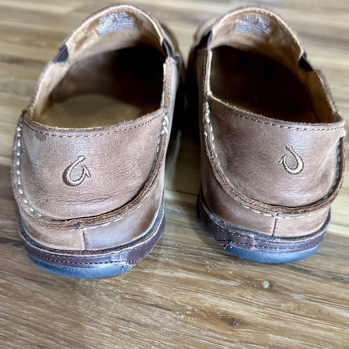 Olukai OluKai Moloa Brown Leather Slip On Shoes, 10128-6348, 10 Size US 10 / EU 43 - 5 Thumbnail