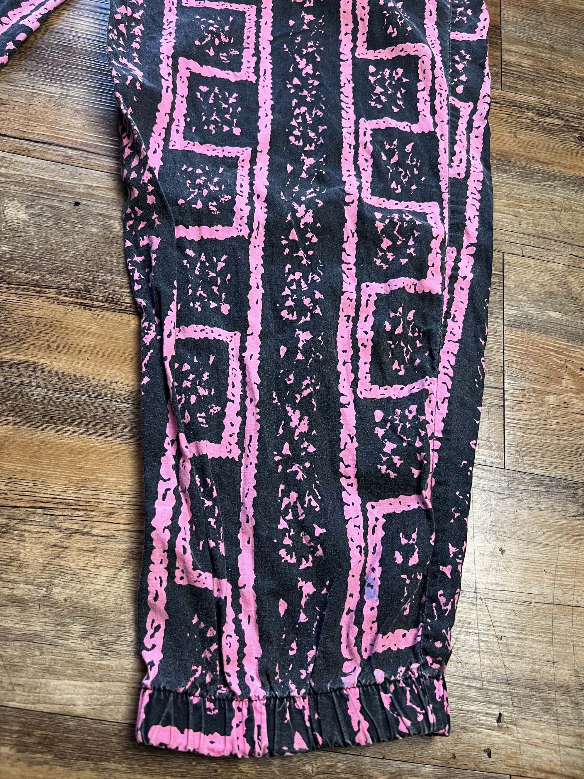 Vintage Vintage 1980's Dinosaur Sportswear Pink Parachute Pants Size US 35 - 4 Thumbnail