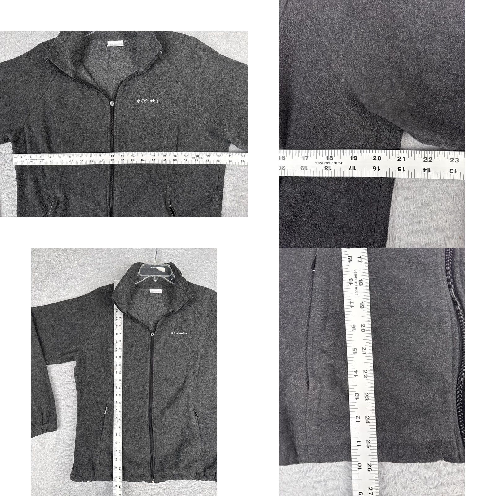 Vintage Columbia Fleece Jacket Womens Large Gray Full Zip Pockets Drawcord Hem Warm Size L / US 10 / IT 46 - 8 Thumbnail