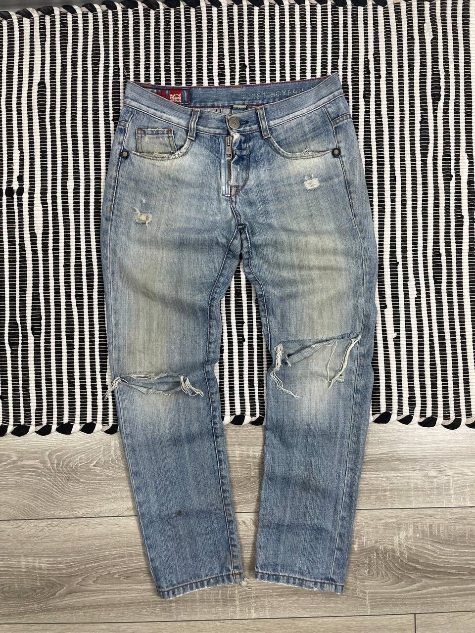 Marithe + Francois Girbaud Vintage Marithe Francois Girbaud Distressed Denim Pants Y2K Size US 28 / EU 44 - 1 Thumbnail