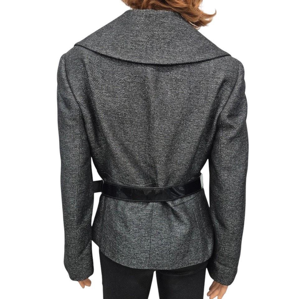 Anne Klein Anne Klein AK Herringbone Jacket Full Zip Women's 8 Wool Size M / US 6-8 / IT 42-44 - 9 Thumbnail