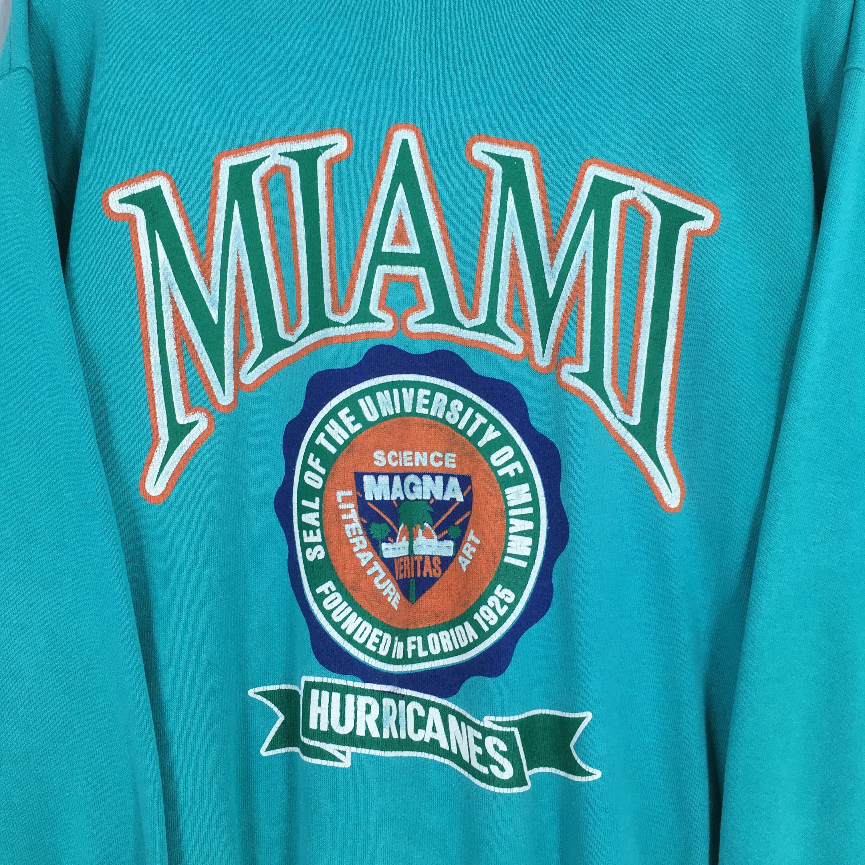NCAA Vintage Miami Hurricanes NCAA Sweatshirt Large Size US L / EU 52-54 / 3 - 2 Thumbnail