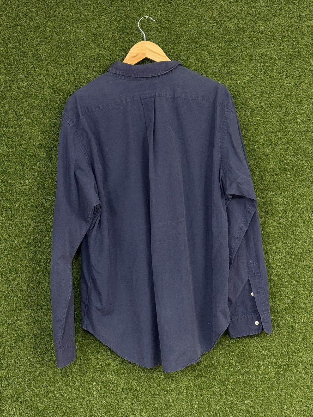 Polo Ralph Lauren Vintage Polo Ralph Lauren Navy Red Pony Logo Button Shirt Size US XL / EU 56 / 4 - 4 Thumbnail