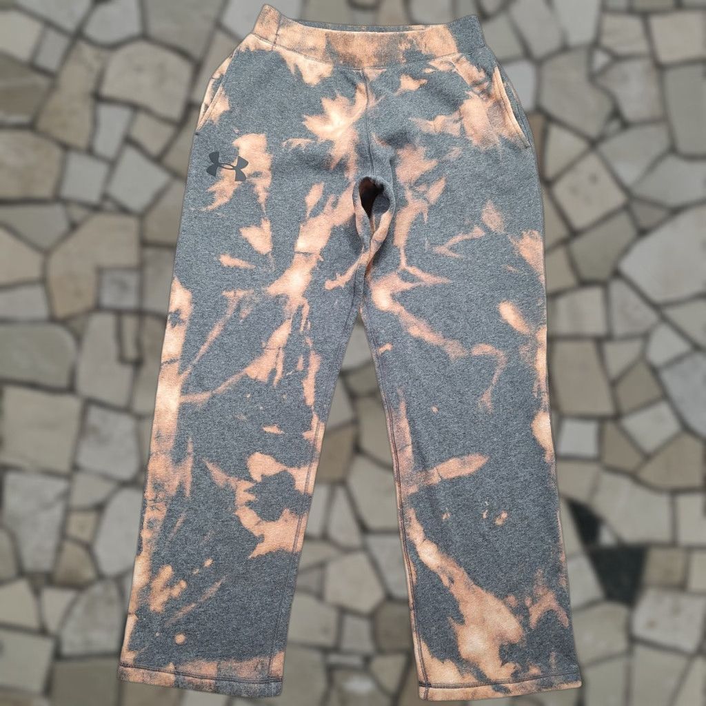 Under Armour Under Armour Sweatpants Tie Dye Gray Mens Drawstring Athletic Loose Fit L 30in Inseam Pants Size US 33 - 1 Thumbnail
