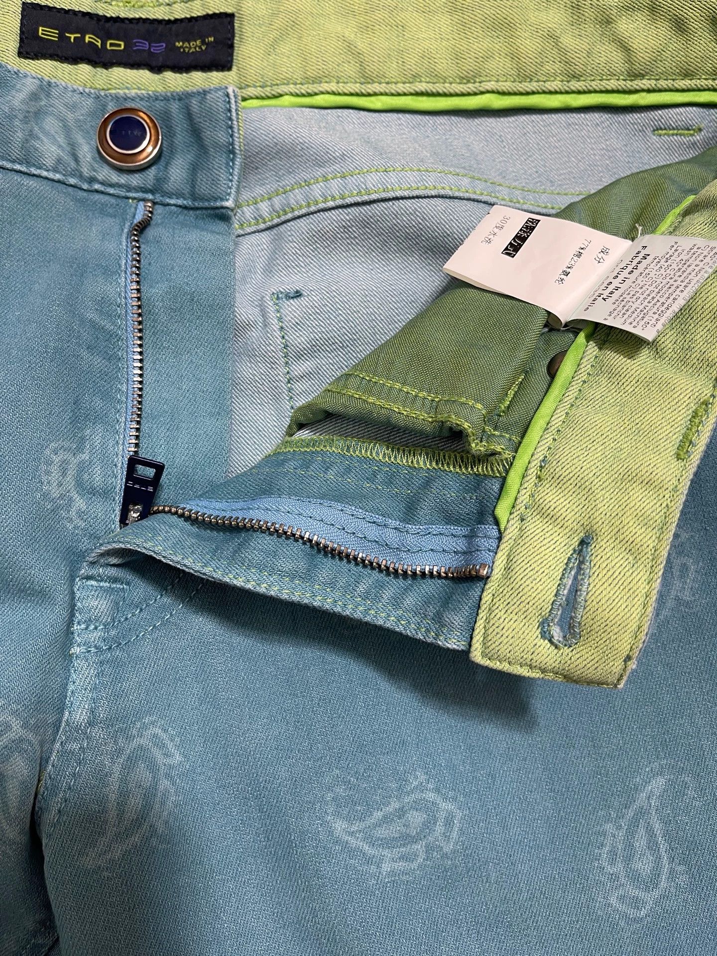 Etro Etro Cashew Print Mid-Rise Slim Jeans Size US 34 / EU 50 - 5 Thumbnail