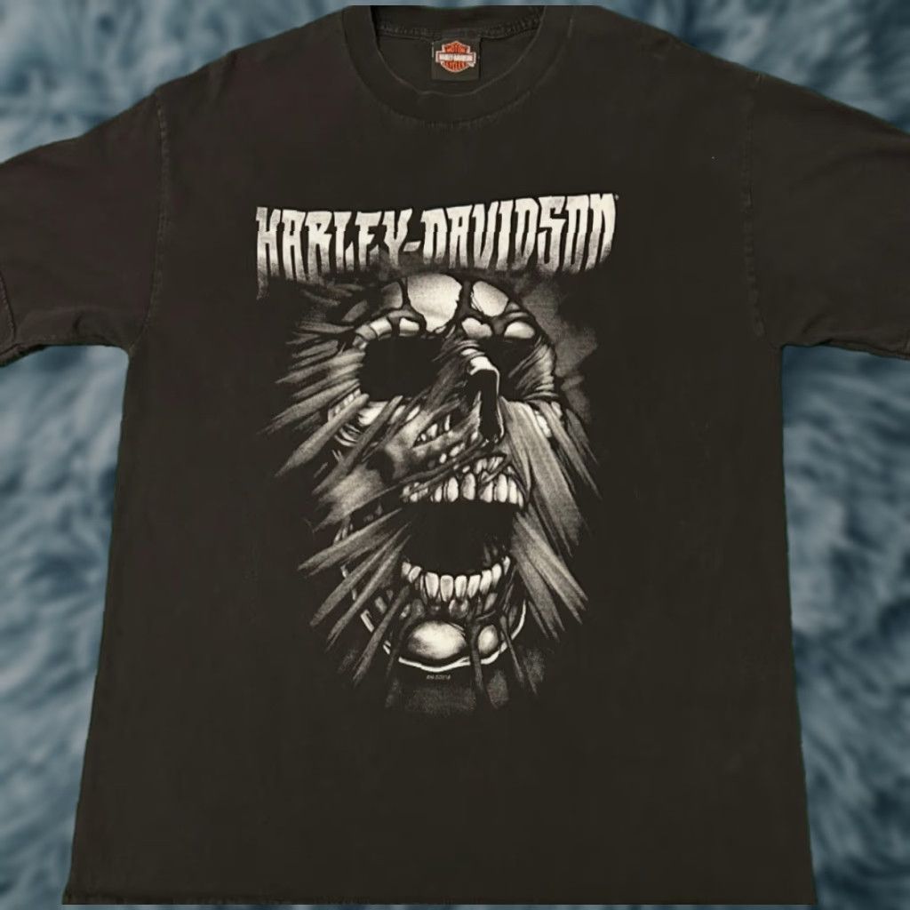 Harley Davidson Vintage Harley Davidson Shirt Mens Large Y2K Biker Logo Skull Florida VTG 2016 Size US L / EU 52-54 / 3 - 1 Thumbnail