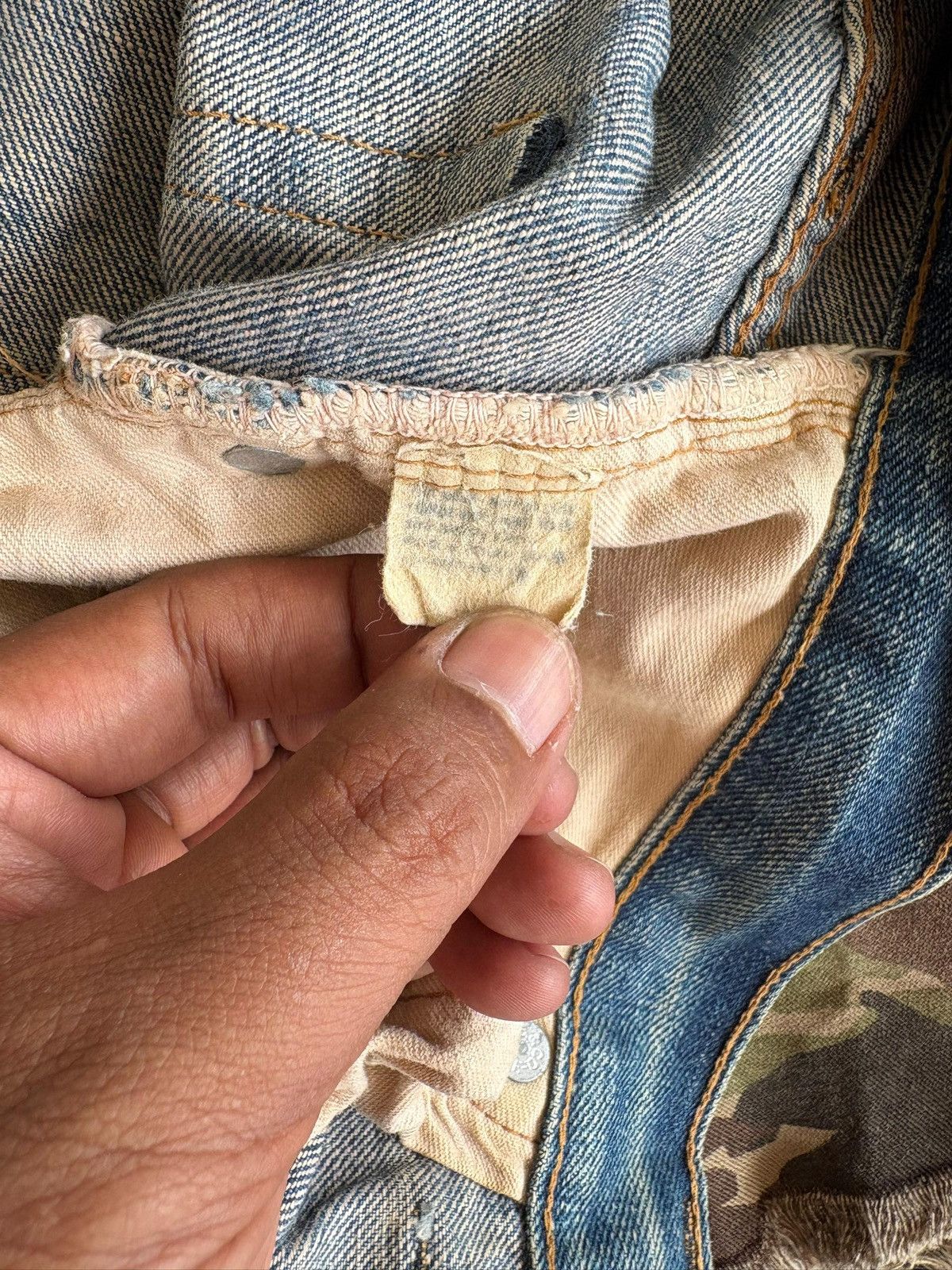 Levi's Vintage Clothing × Vintage VTG 70’s Levi’s 501 Rindem Small e Jeans Button No6 Trash Size US 32 / EU 48 - 17 Thumbnail