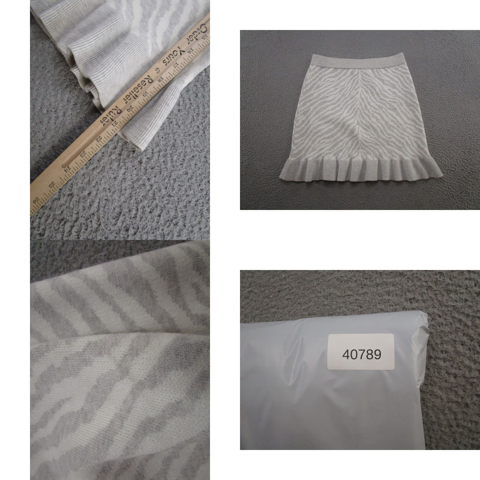 Anthropologie Anthropologie Dolan Left Coast Collection Zebra Ruffled Hem Skirt Sz L NEW Read Size 36" / US 14 / IT 50 - 8 Thumbnail