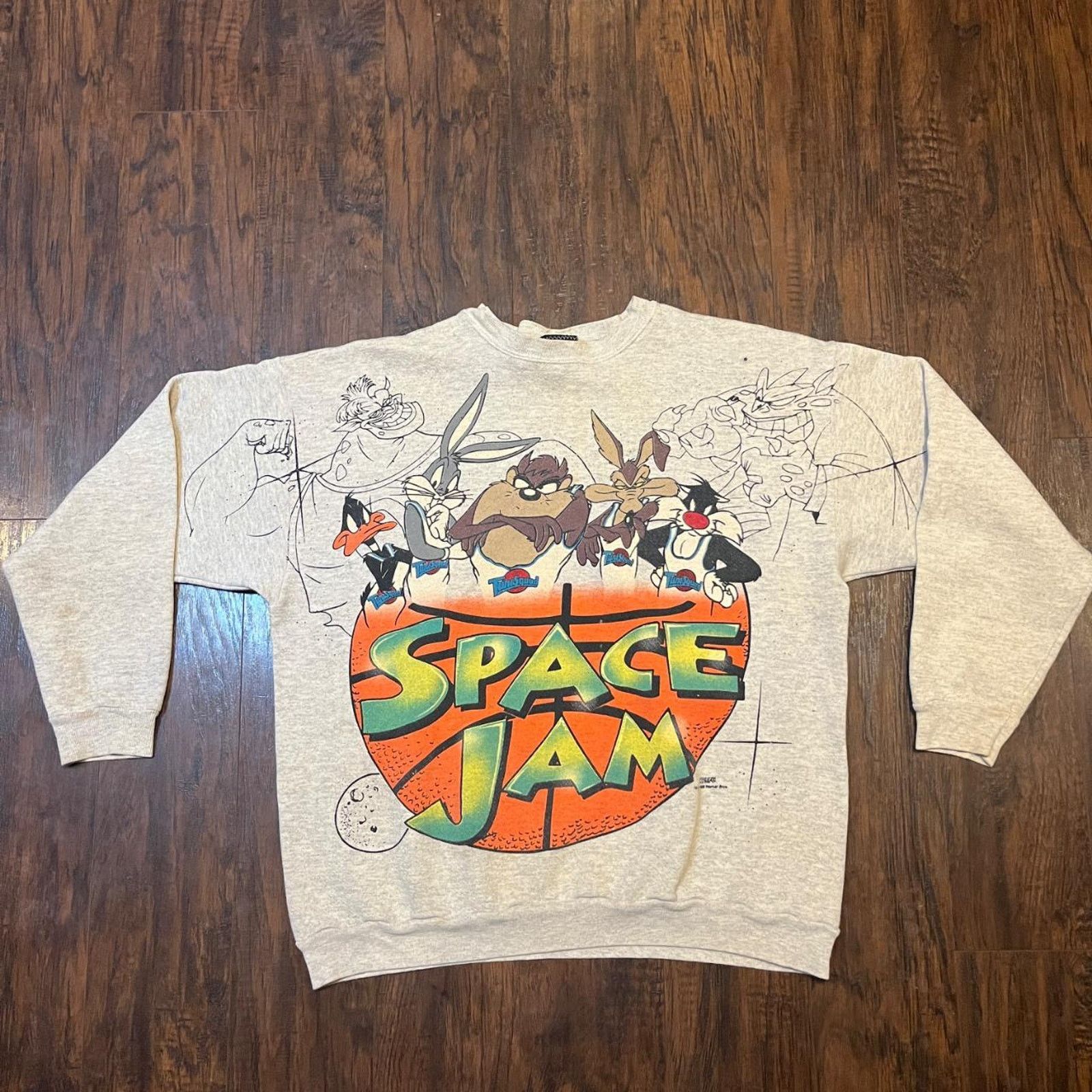 NBA Vintage Space Jam Looney Tunes AOP Crewneck Size US L / EU 52-54 / 3 - 1 Thumbnail