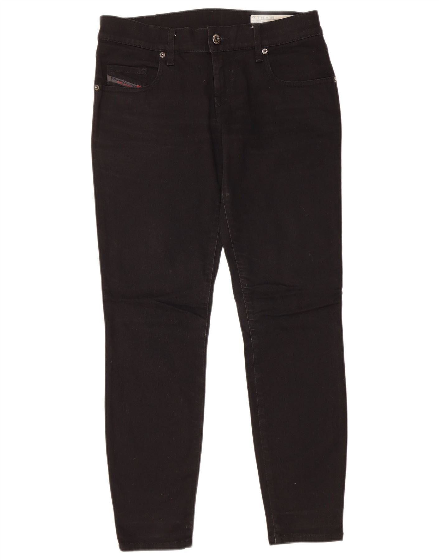Diesel Womens Grupee Low Waist Super Slim Skinny Jeans W28 L28 Blac Size 24" / US 00 / IT 34 - 1 Thumbnail