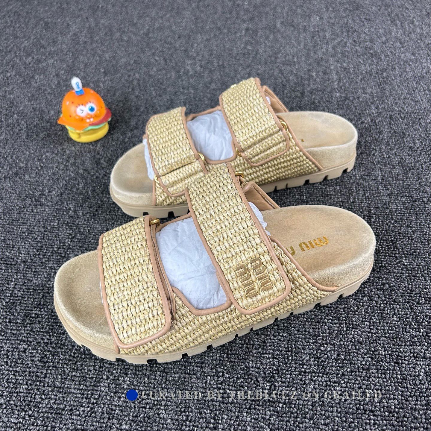 Miu Miu Miu Miu Straw Woven Strappy Sandals Size US 5 / IT 35 - 1 Thumbnail