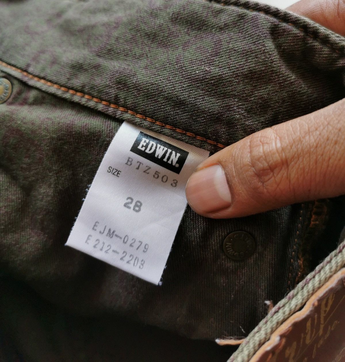 Edwin Edwin 503 Faded Green Denim Jeans Size US 29 - 7 Thumbnail