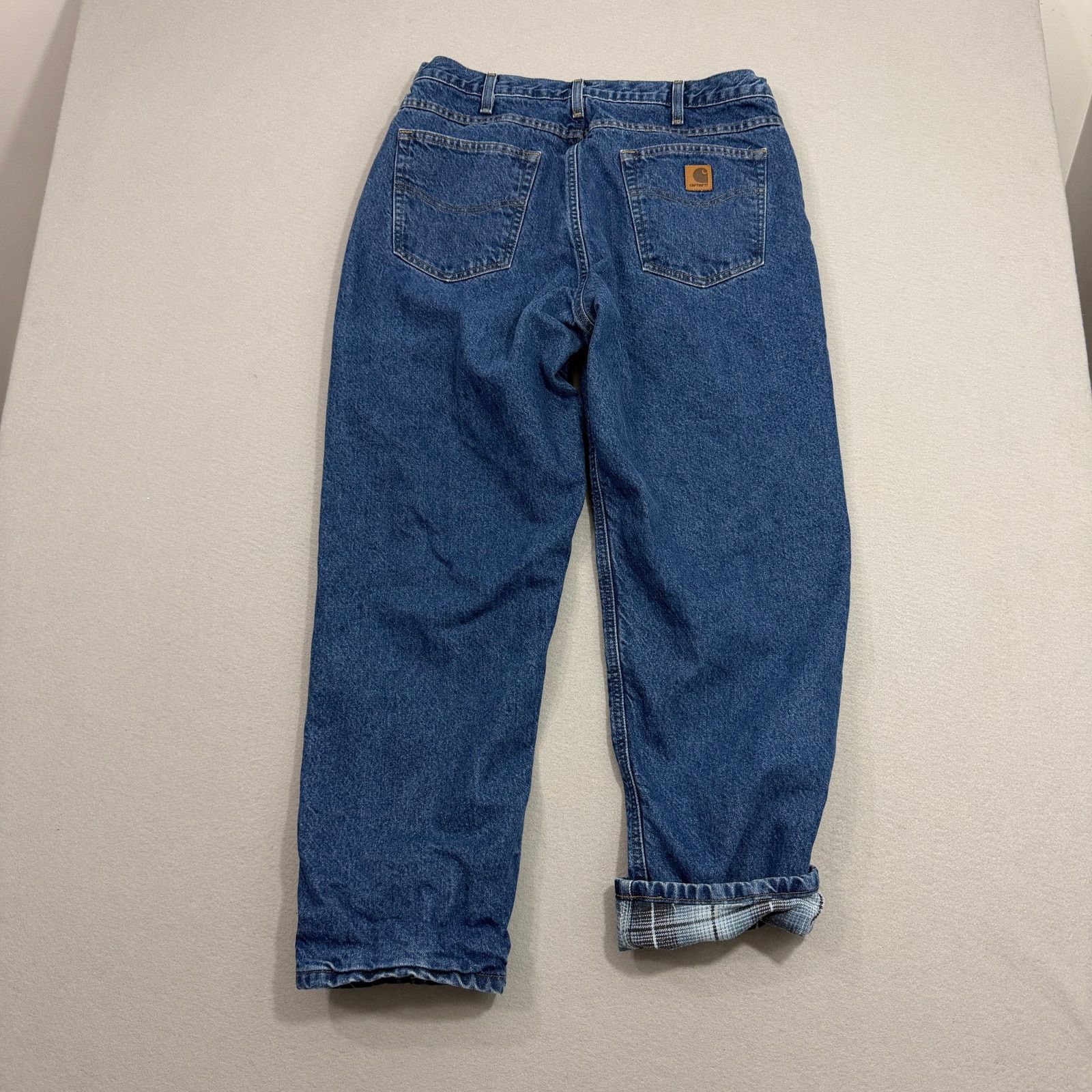 Carhartt Carhartt Relaxed Fit Flannel Lined Jeans Mens 36x30 Blue Size US 36 / EU 52 - 6 Thumbnail