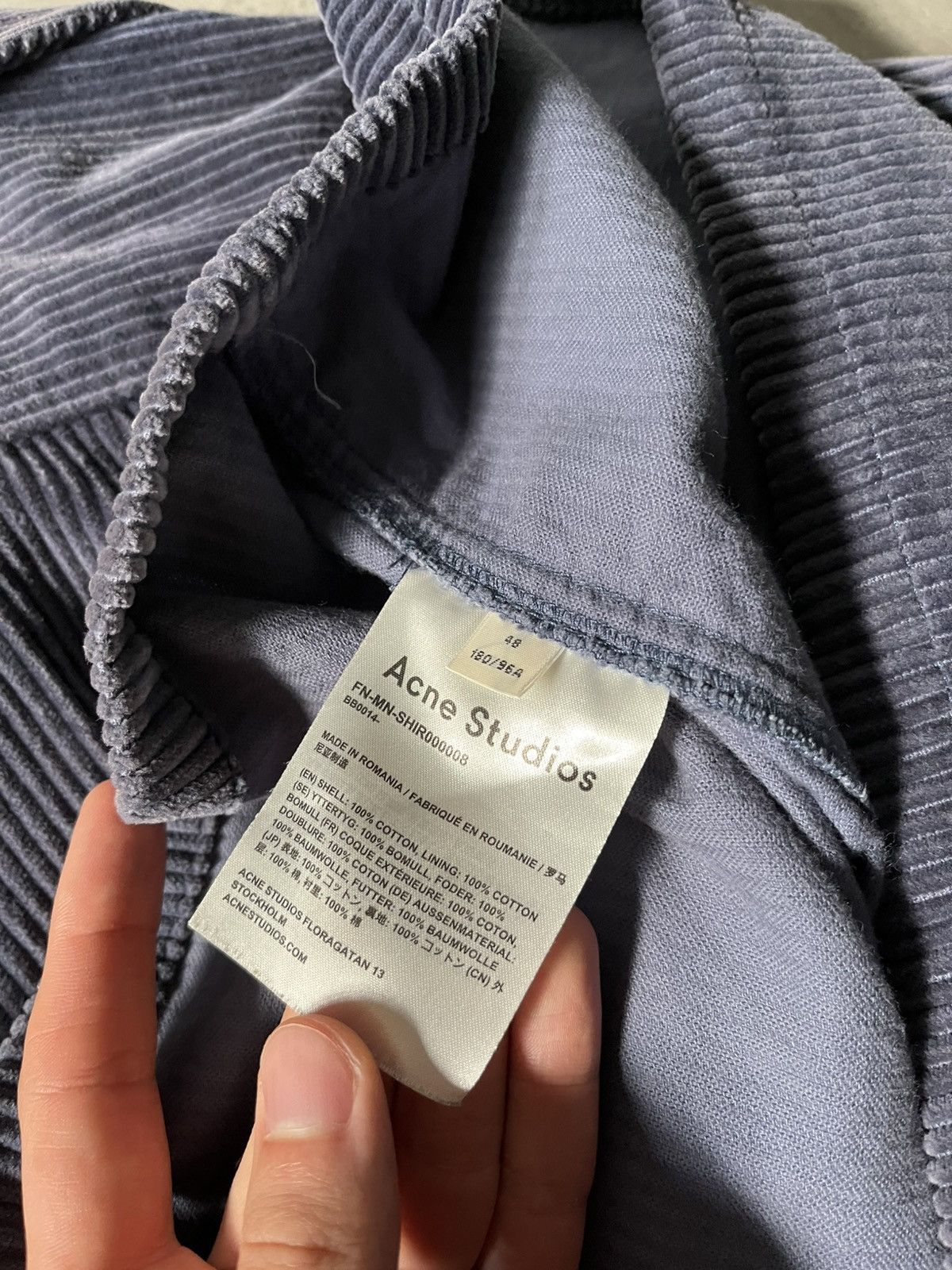 Acne Studios Acne Studios corduroy navy light jacket shirt Size US M / EU 48-50 / 2 - 12 Thumbnail