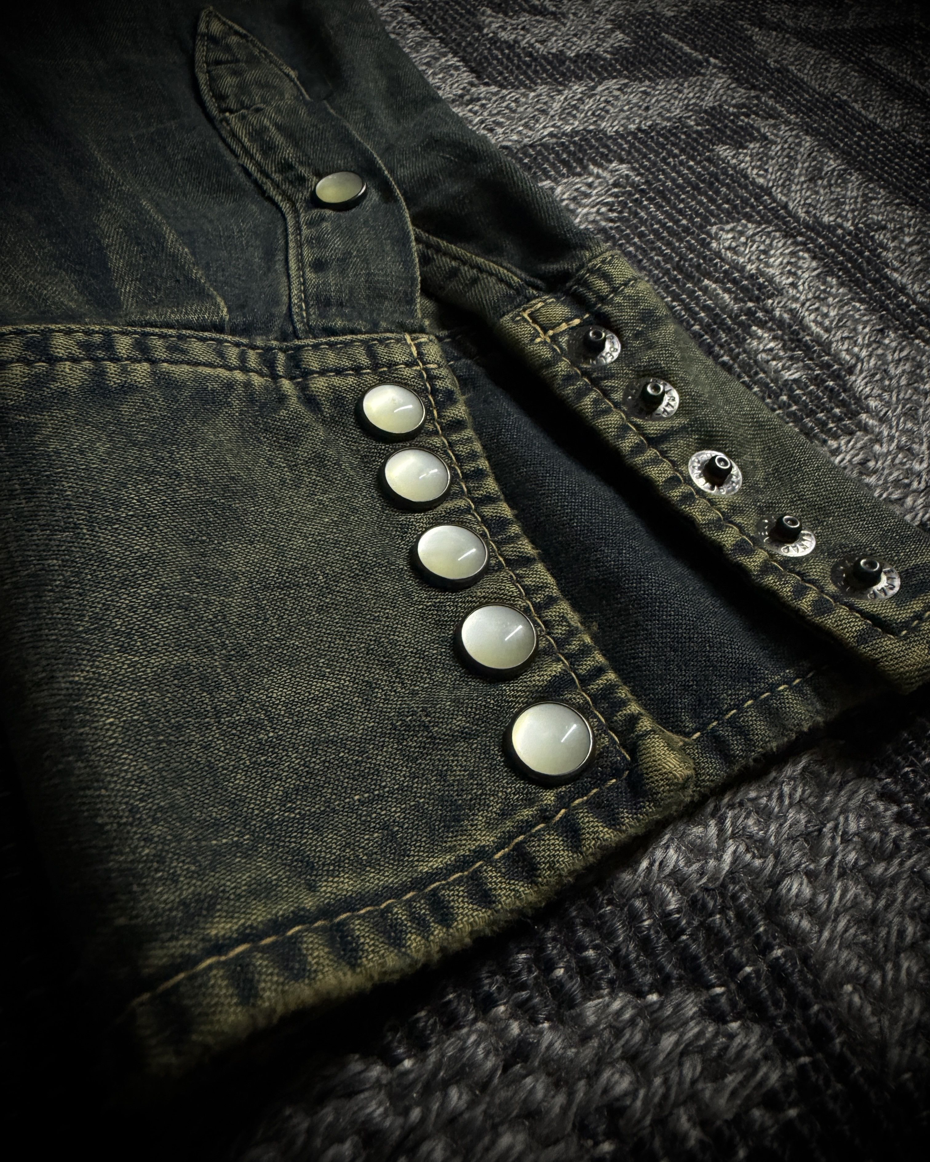 Japanese Brand LED RECHWE Vintage Washed Western Shirt Size US L / EU 52-54 / 3 - 5 Thumbnail