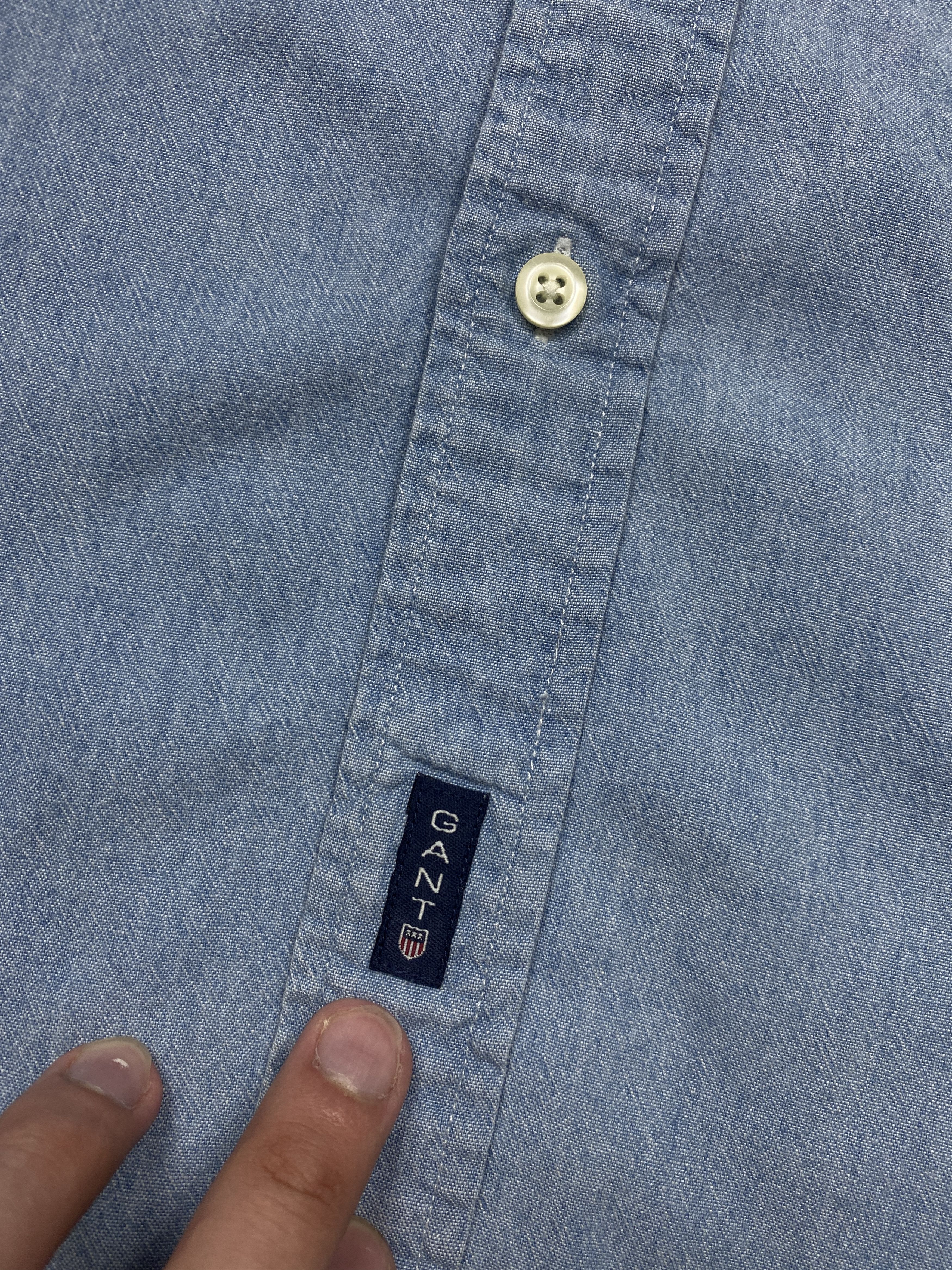 Gant × Vintage Gant Vintage Mens Denim Long Sleeve Shirt Size US L / EU 52-54 / 3 - 3 Thumbnail