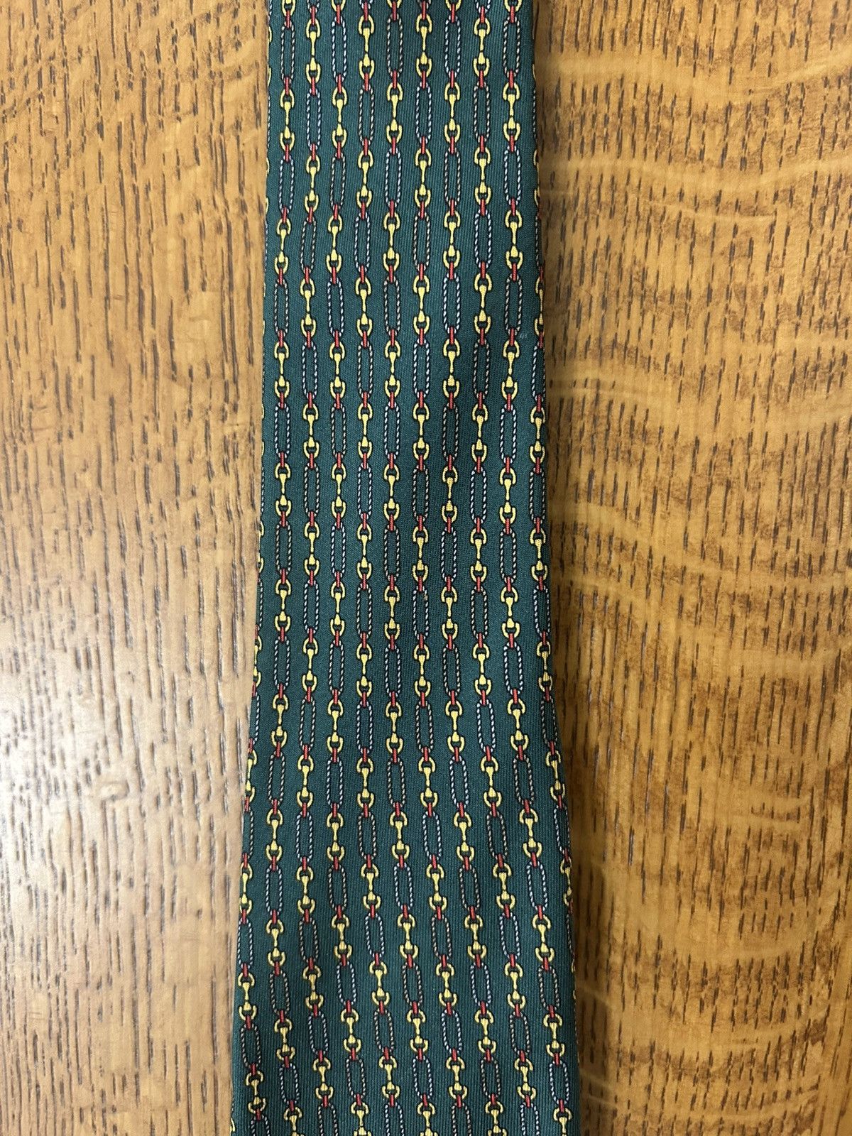 Gucci Pristine Vintage Gucci Chain Print Tie Size ONE SIZE - 1 Thumbnail