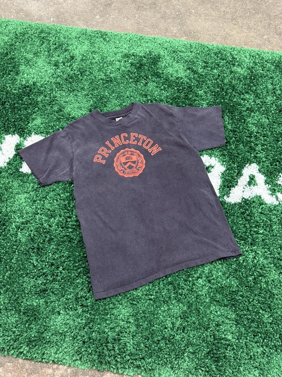 Champion × Vintage RARE 80s Princeton Grey Crest Logo Tee XL Size US XL / EU 56 / 4 - 1 Thumbnail