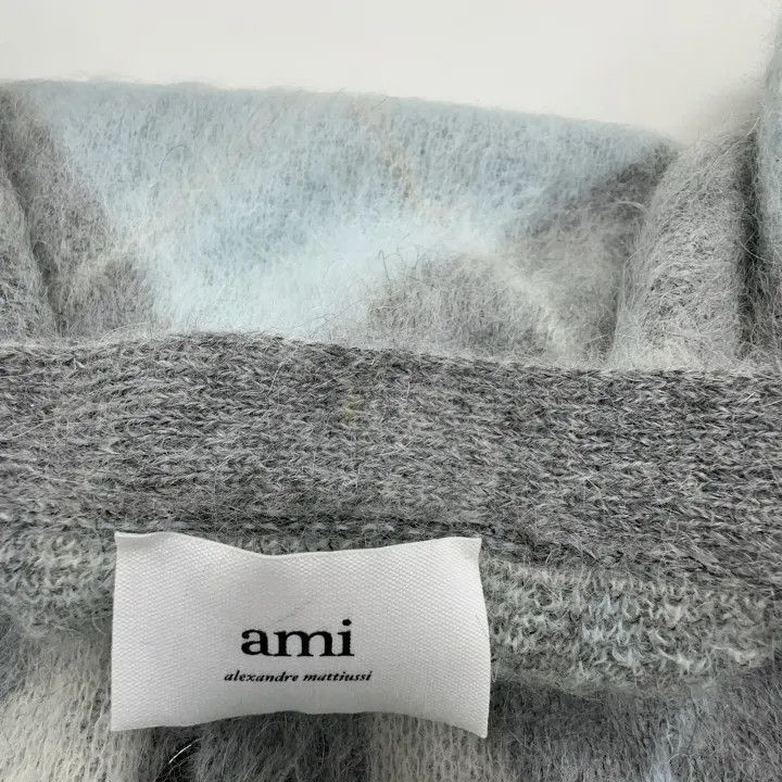 AMI AMIPARIS Cozy Cashmere Argyle Long Sleeve Sweater -2507 Size S / US 4 / IT 40 - 7 Thumbnail