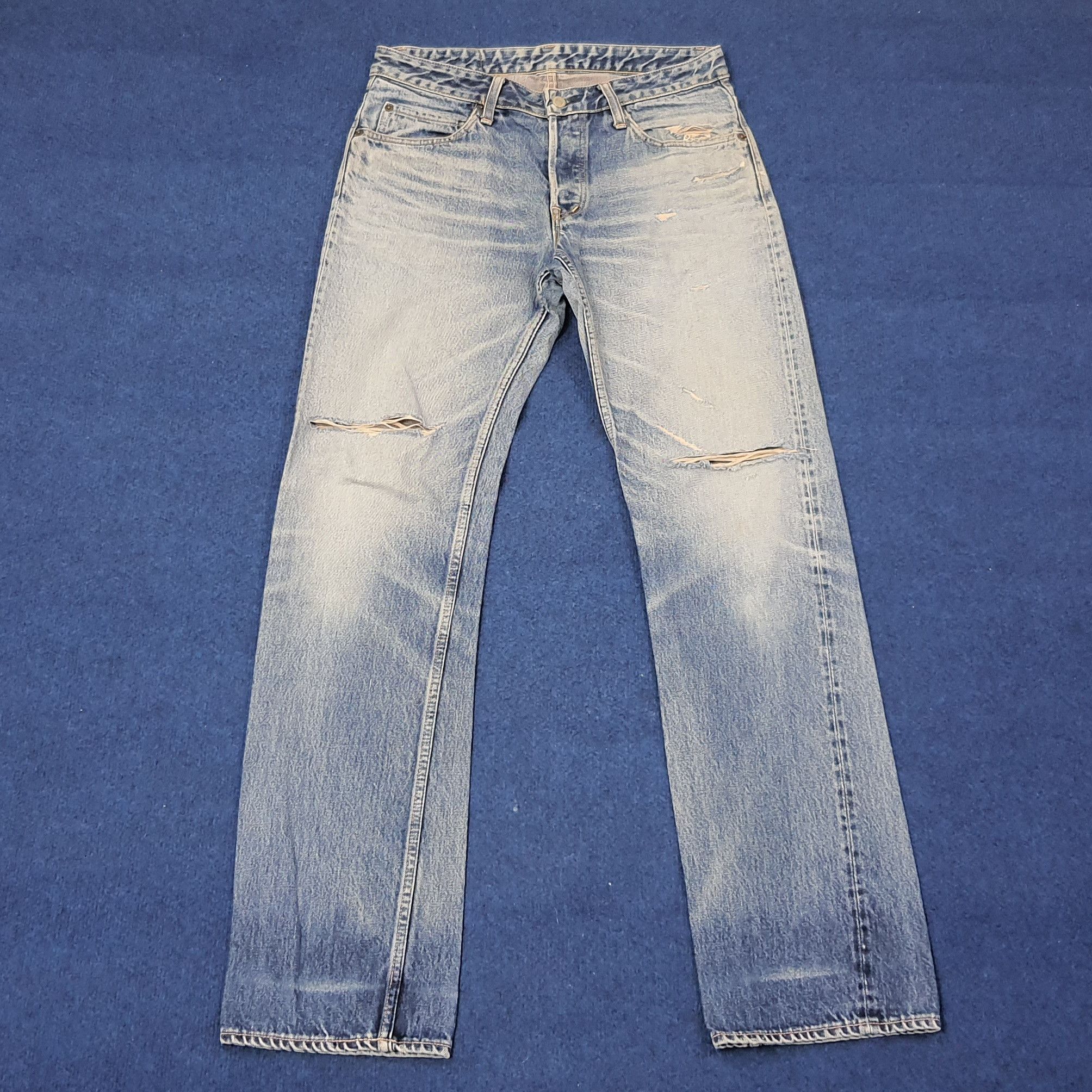 HOLLYWOOD RANCH MARKET Vintage HRM Hollywood Ranch Market Distressed Jeans C244N29 Size US 32 / EU 48 - 1 Thumbnail