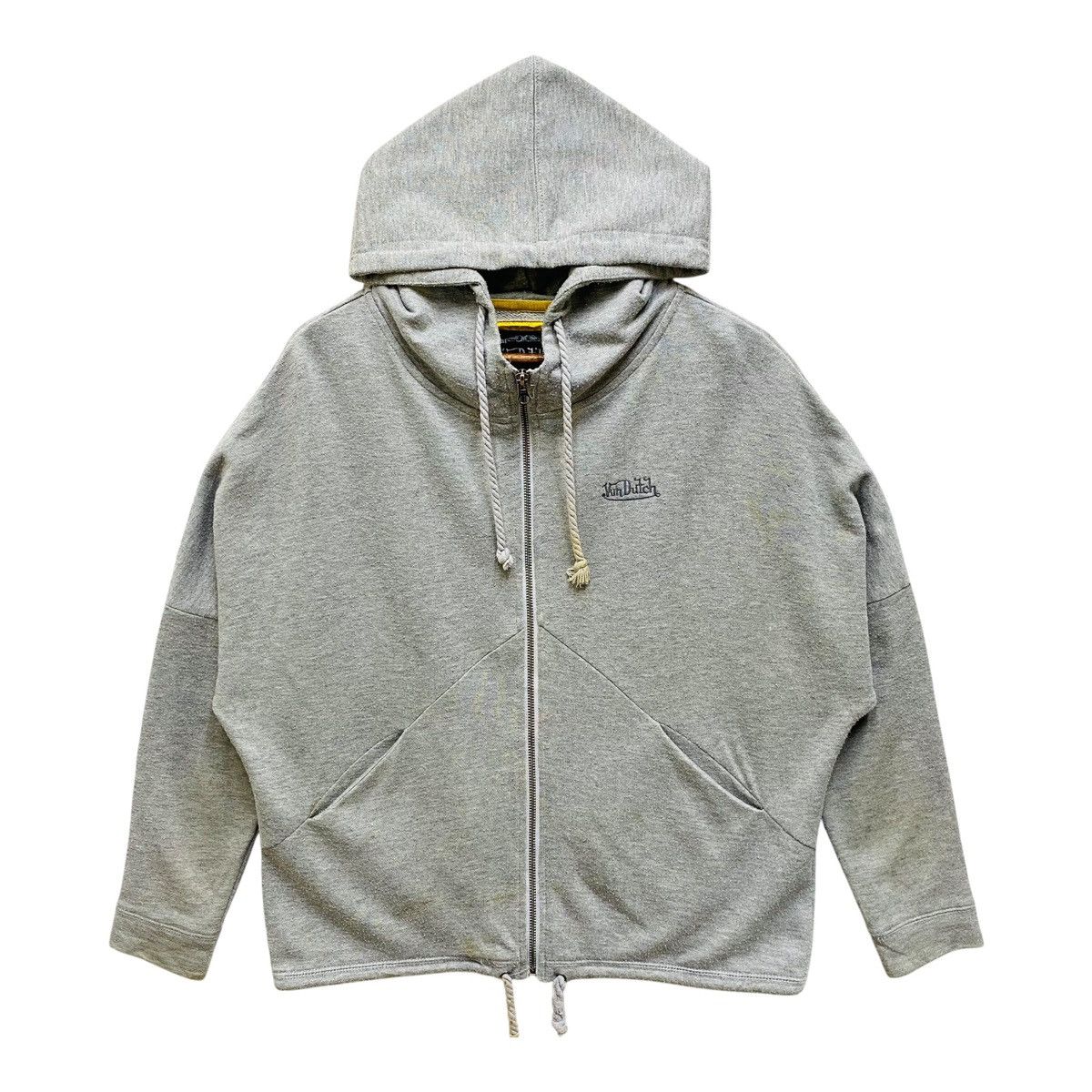 Von Dutch Vintage Von Dutch Zip Up Boxy Hoodie Grey Heather Size M Size US M / EU 48-50 / 2 - 1 Thumbnail