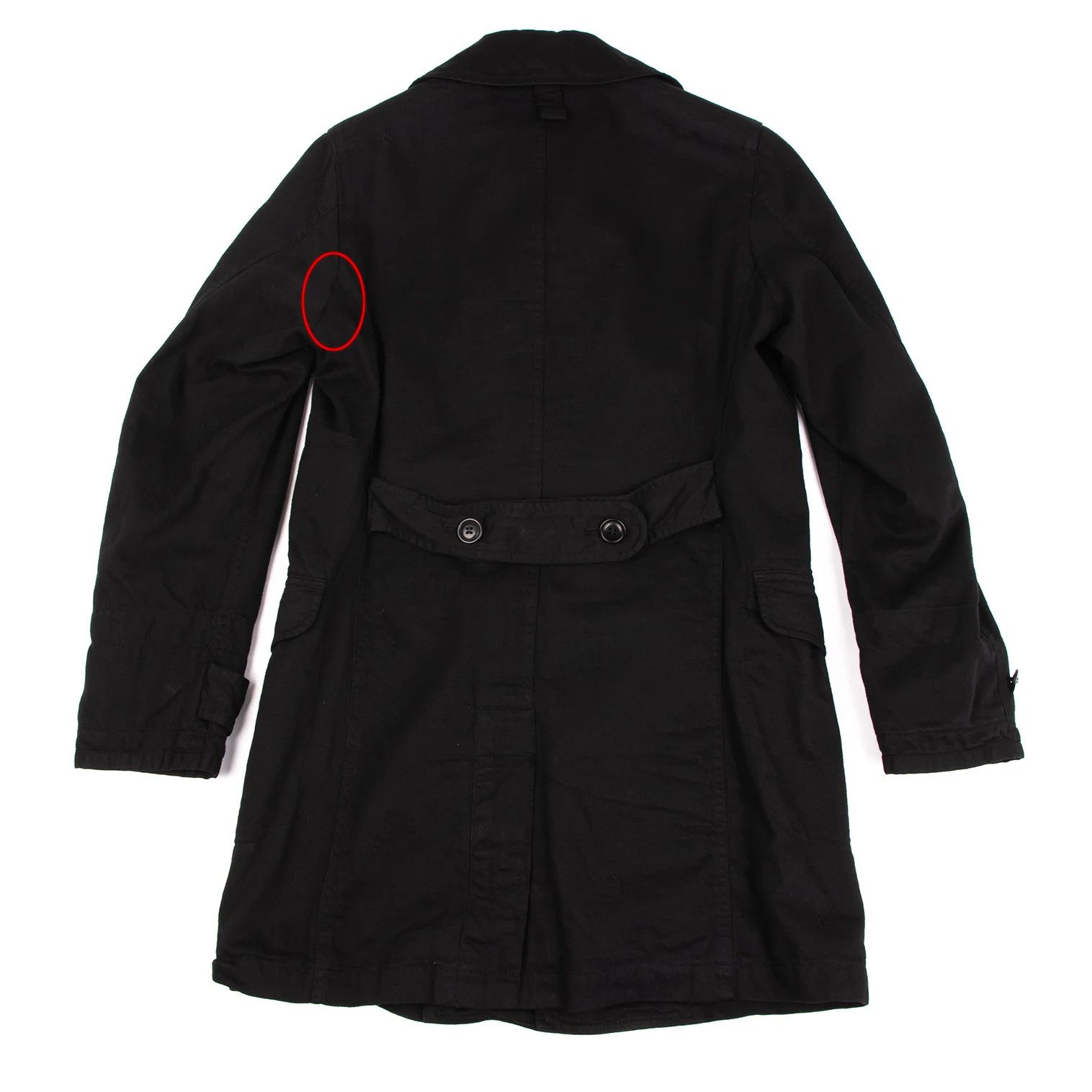Junya Watanabe Pocket Design Dyed Cotton Coat in Black, Size XS Size US XS / EU 42 / 0 - 12 Thumbnail