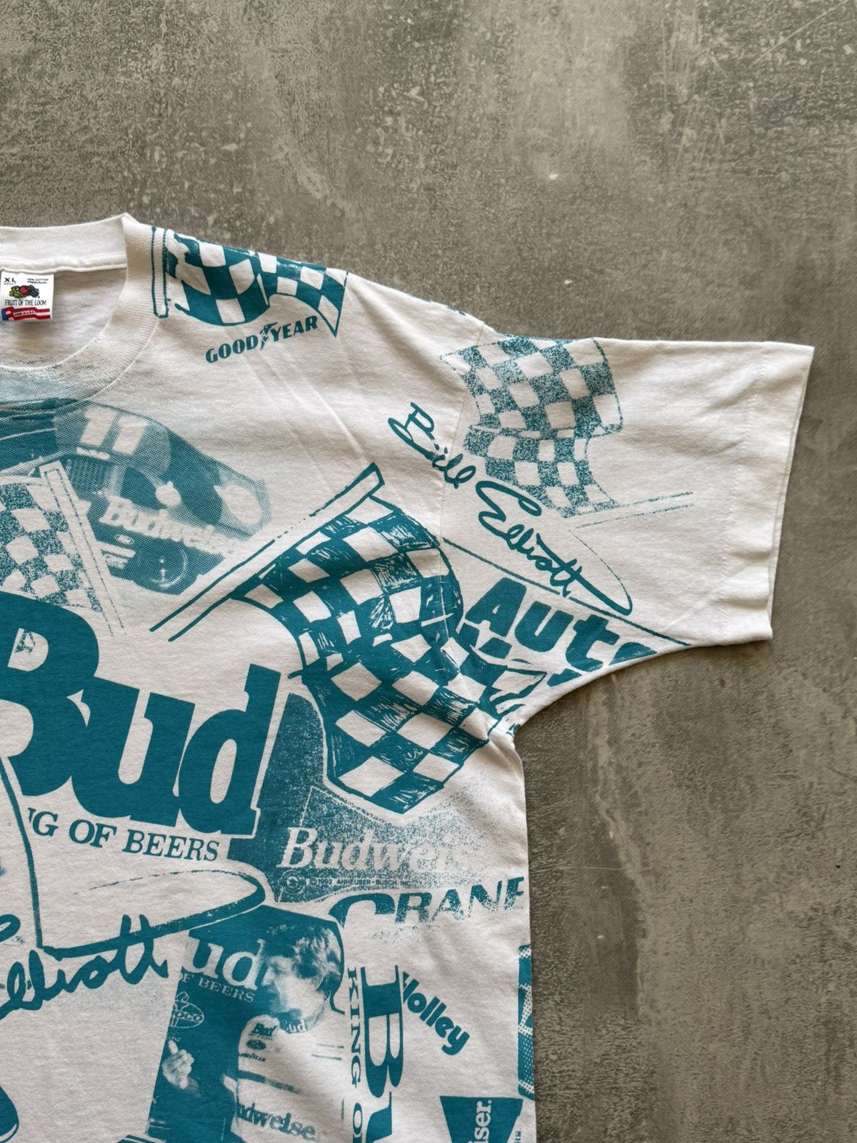 Budweiser Vintage 90s Bill Elliott Ford Budweiser Nascar Racing Tee Size US XL / EU 56 / 4 - 4 Thumbnail