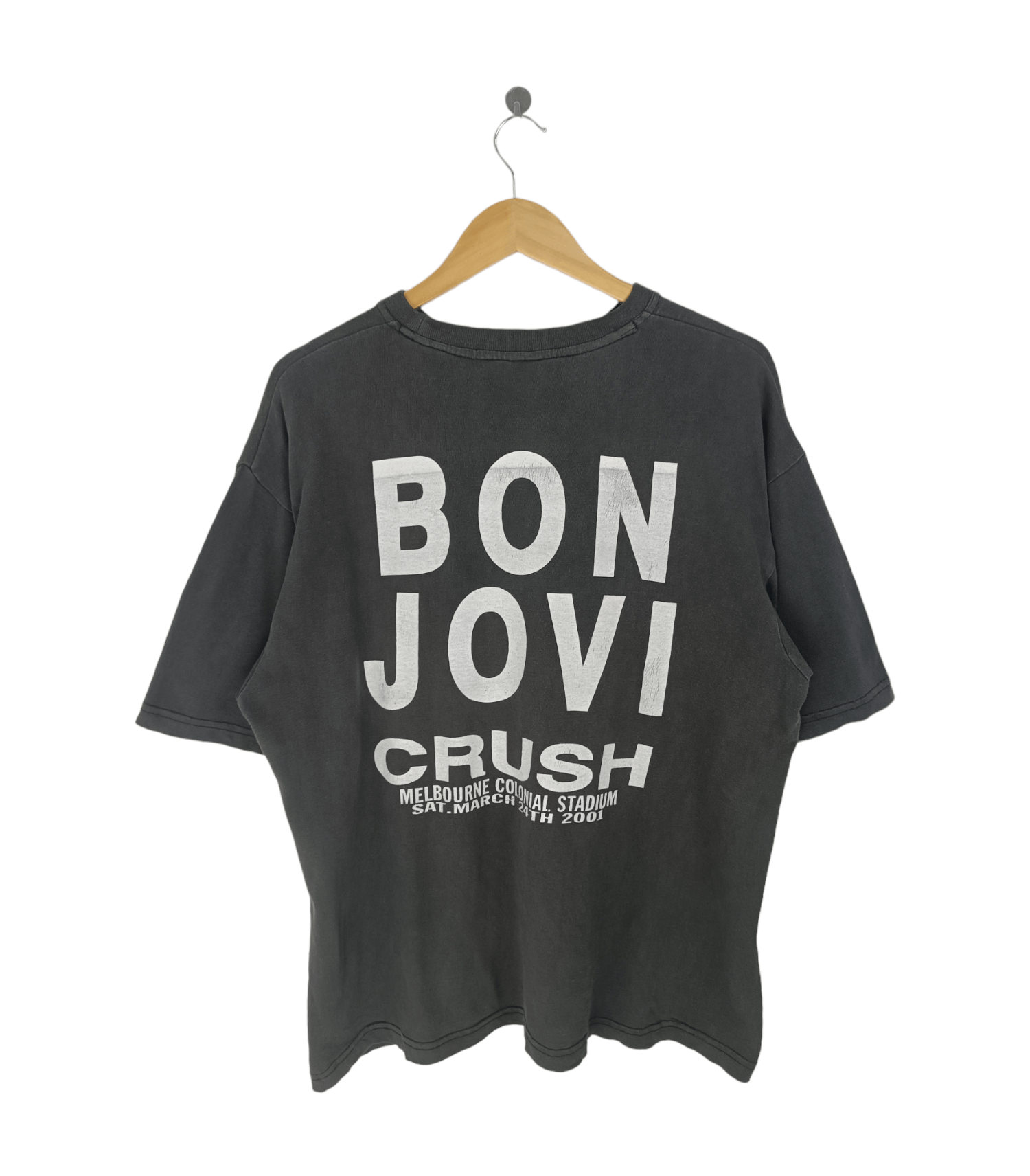 Band Tees VINTAGE 2001 BON JOVI CRUSH LIVE FADED BOXY TEE VERY RARE Size US L / EU 52-54 / 3 - 2 Thumbnail
