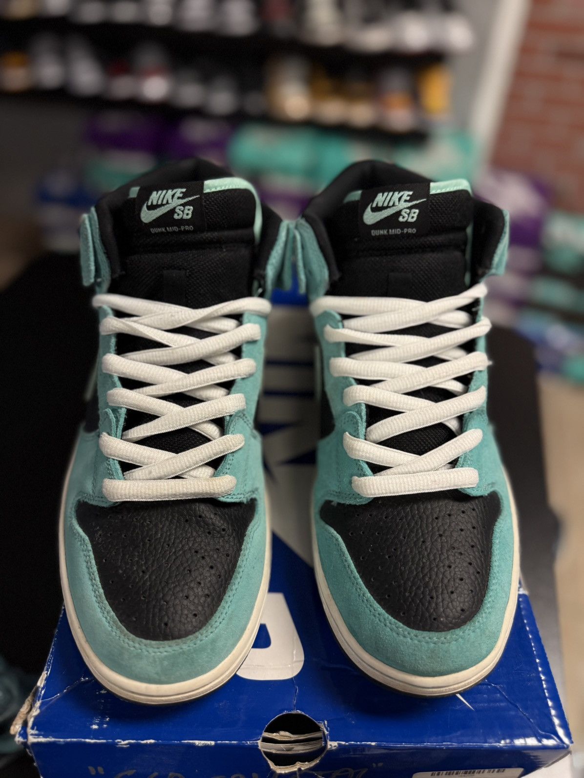 Nike Size 11 - Nike SB Dunk Mid Pro Sea Crystal 314383-033 Size US 11 / EU 44 - 9 Thumbnail