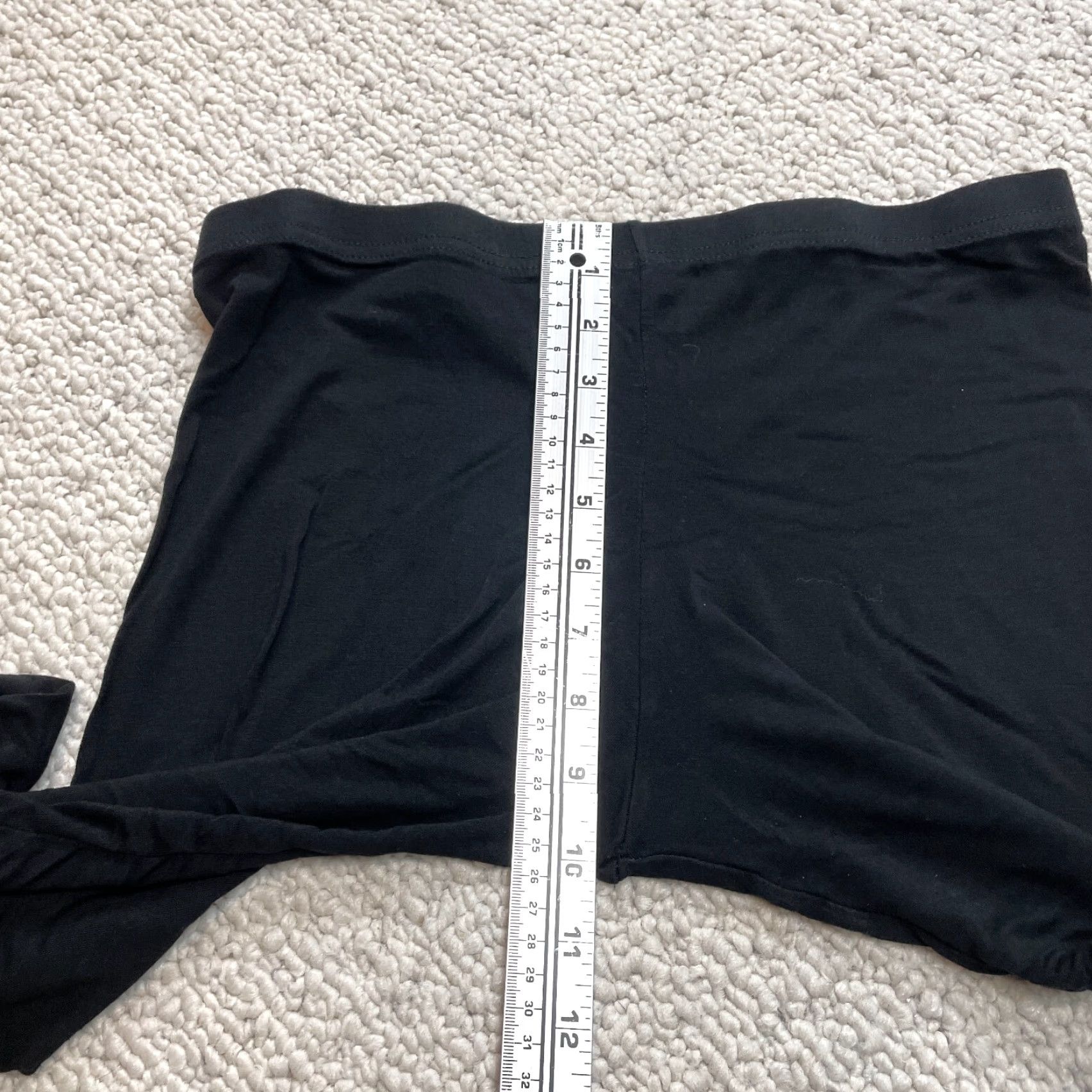 Boohoo Boohoo Leggings Womens 10 Black Stretch Solid Rayon Spandex Viscose High Rise 29in 26in Inseam Chino Casual Size 32" / US 10 / IT 46 - 4 Thumbnail