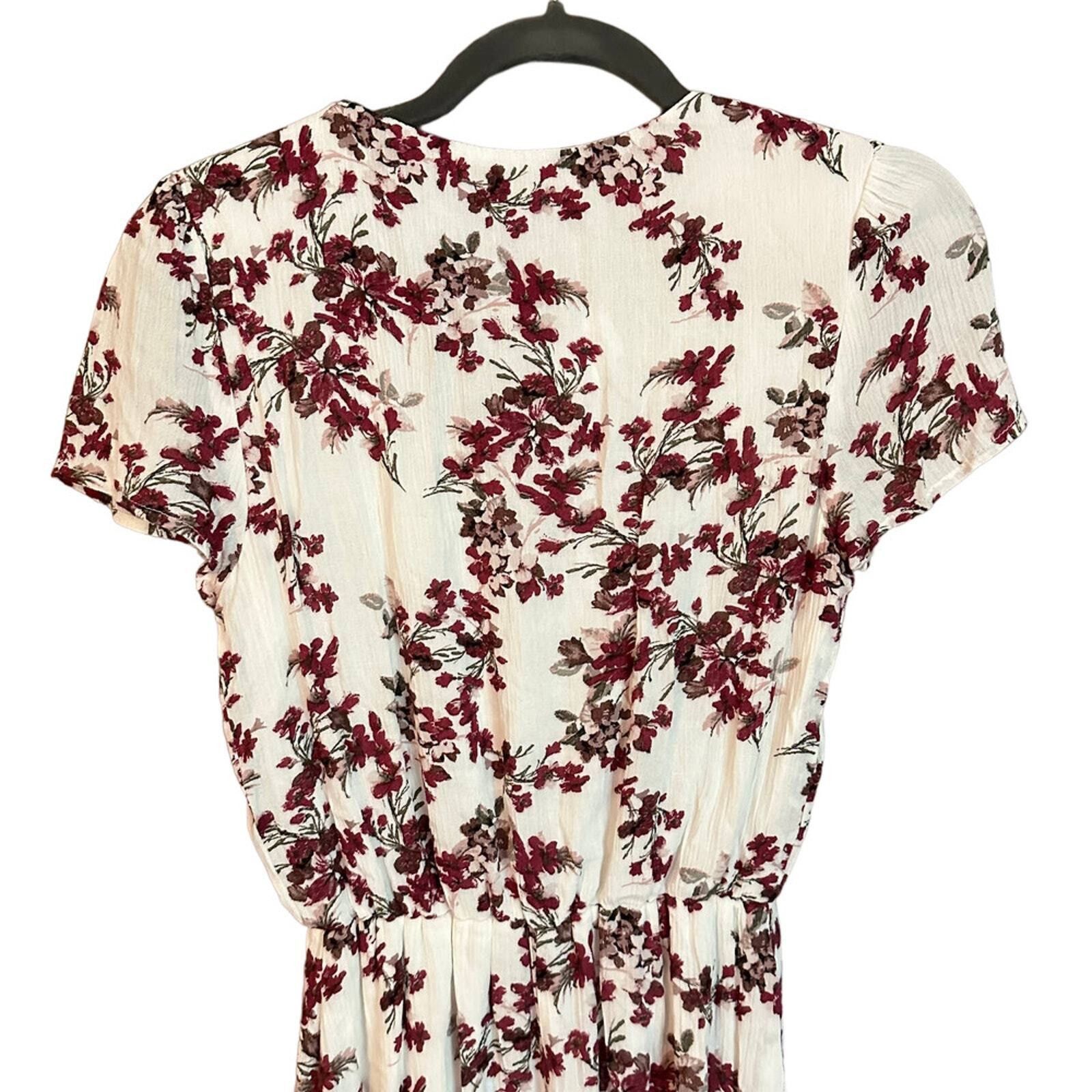 Other Wayf Short Sleeve Floral V Neck Cap Sleeve Maxi Dress Sz XS Size XS / US 0-2 / IT 36-38 - 4 Thumbnail