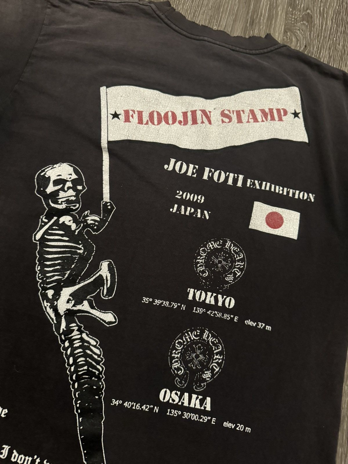 Chrome Hearts Chrome Hearts THRASHED Joe Foti 2009 Floojin Stamp Tee Size US M / EU 48-50 / 2 - 6 Thumbnail