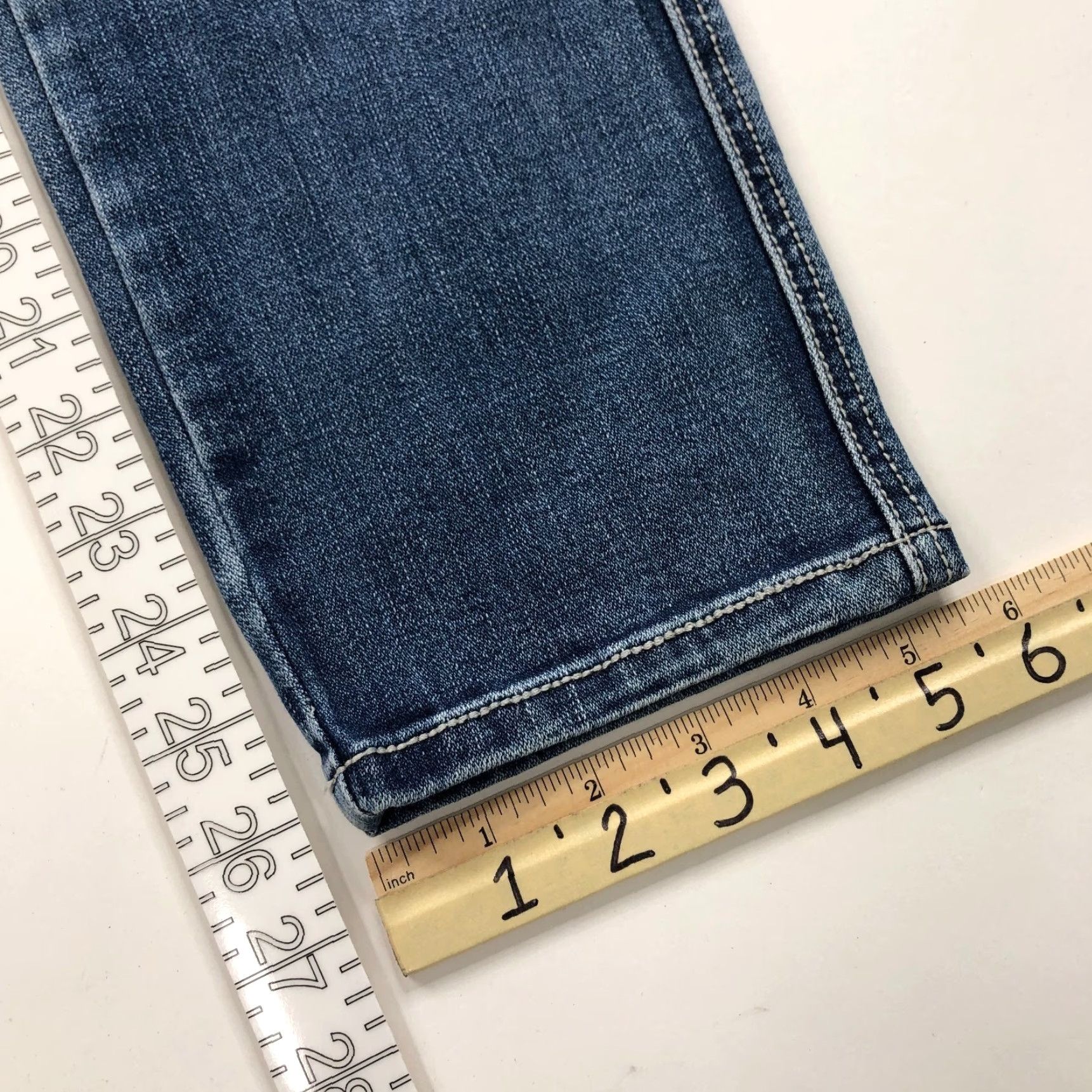 AG Jeans Jag Jeans Jeans Skinny 10 32 in 26 in Mid Rise Pull On Distressed Denim 5-Pocket Womens Clothing Jeans Blue Regular Size 10 Medium Wash Size 24" / US 00 / IT 34 - 6 Thumbnail