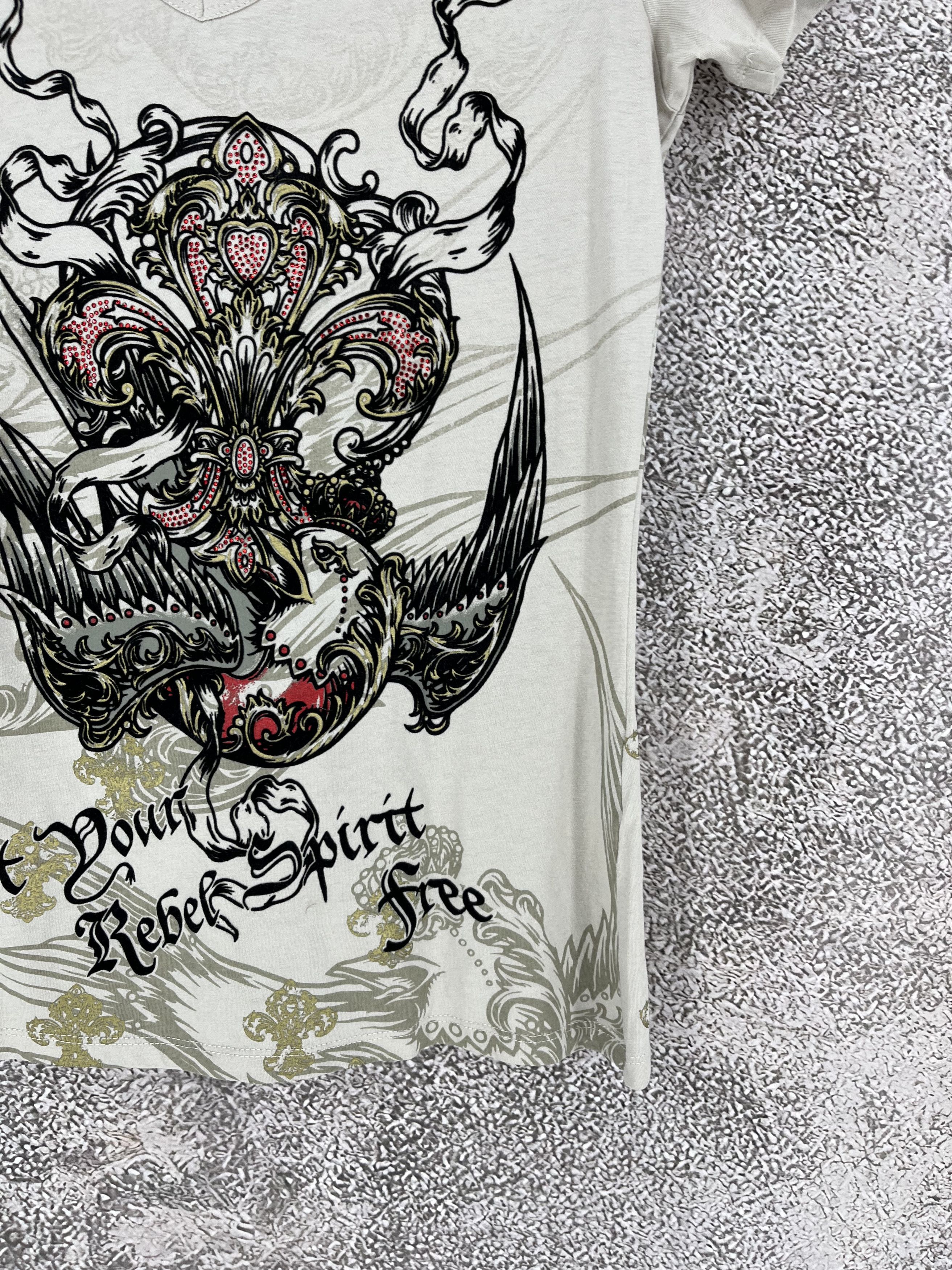 Ed Hardy Vintage Y2K Rebel Spirit AllOver Eagles Wings Ed Hardy Style Size L / US 10 / IT 46 - 5 Thumbnail