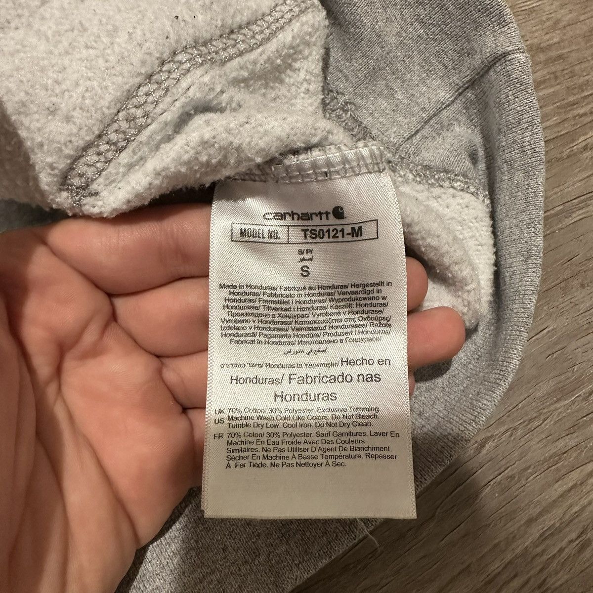 Carhartt Mens grey carhartt hoodie Size US S / EU 44-46 / 1 - 2 Thumbnail