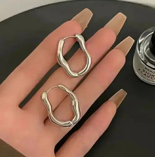 Jewelry Irregular Hoop Earring Size ONE SIZE - 5 Thumbnail